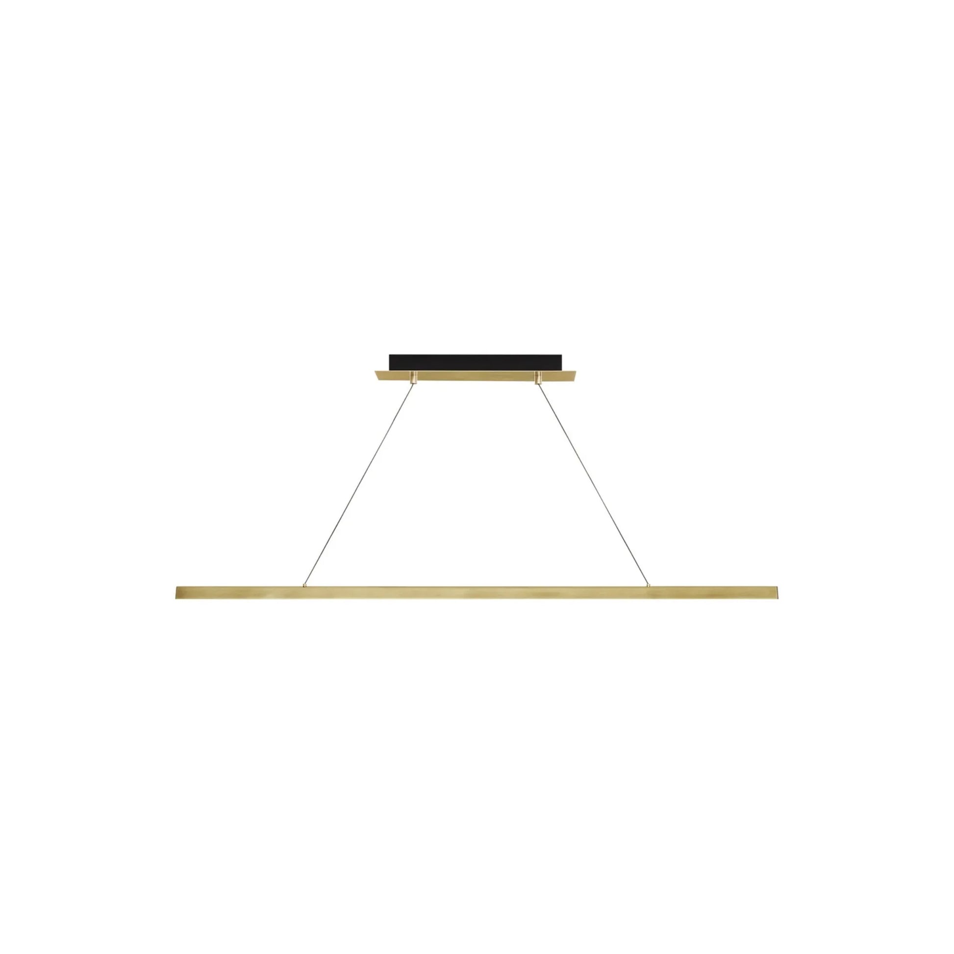 Dessau 48" LED Linear Suspension, Natural Brass Finish - Bees Lighting