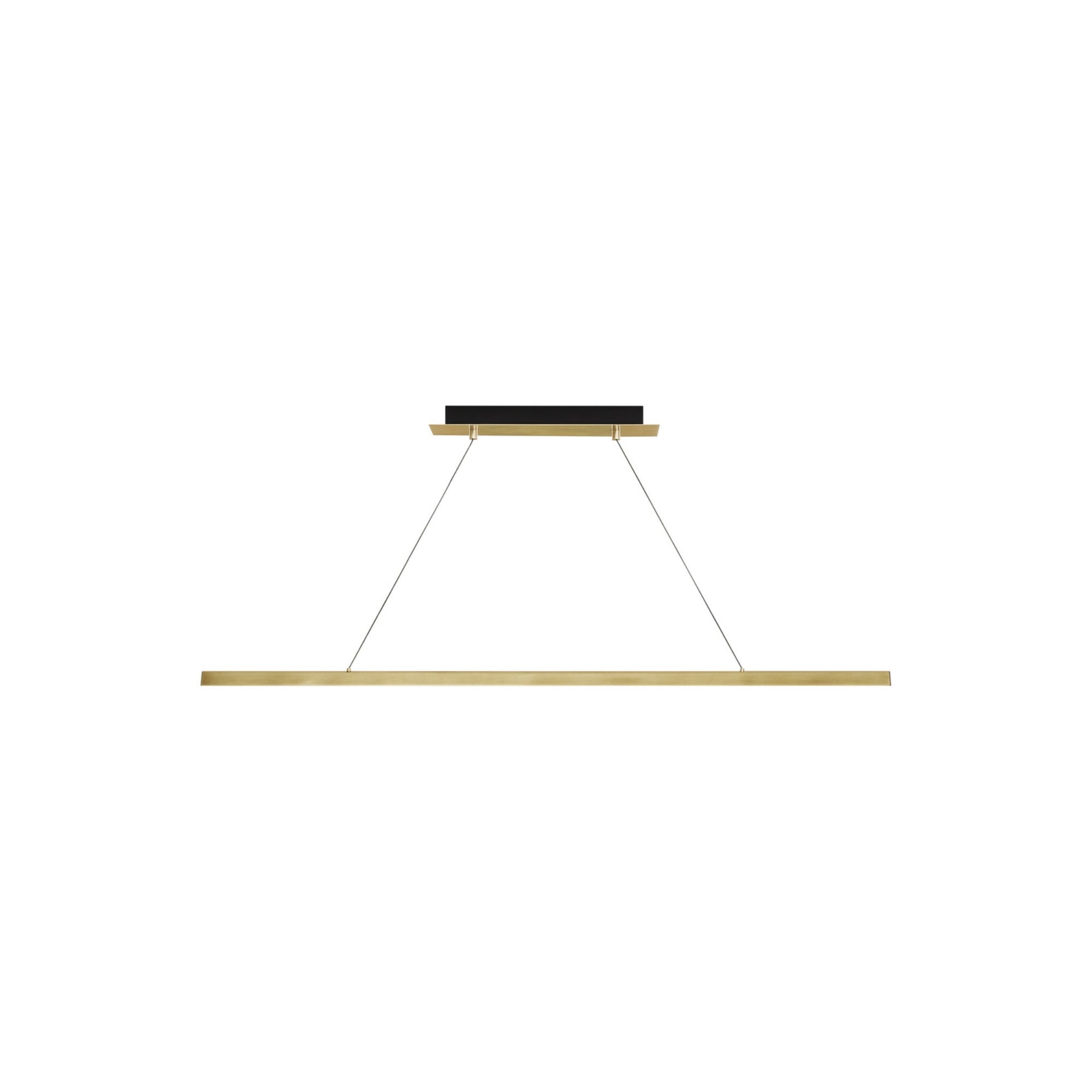 Dessau 48" LED Linear Suspension, Natural Brass Finish - Bees Lighting