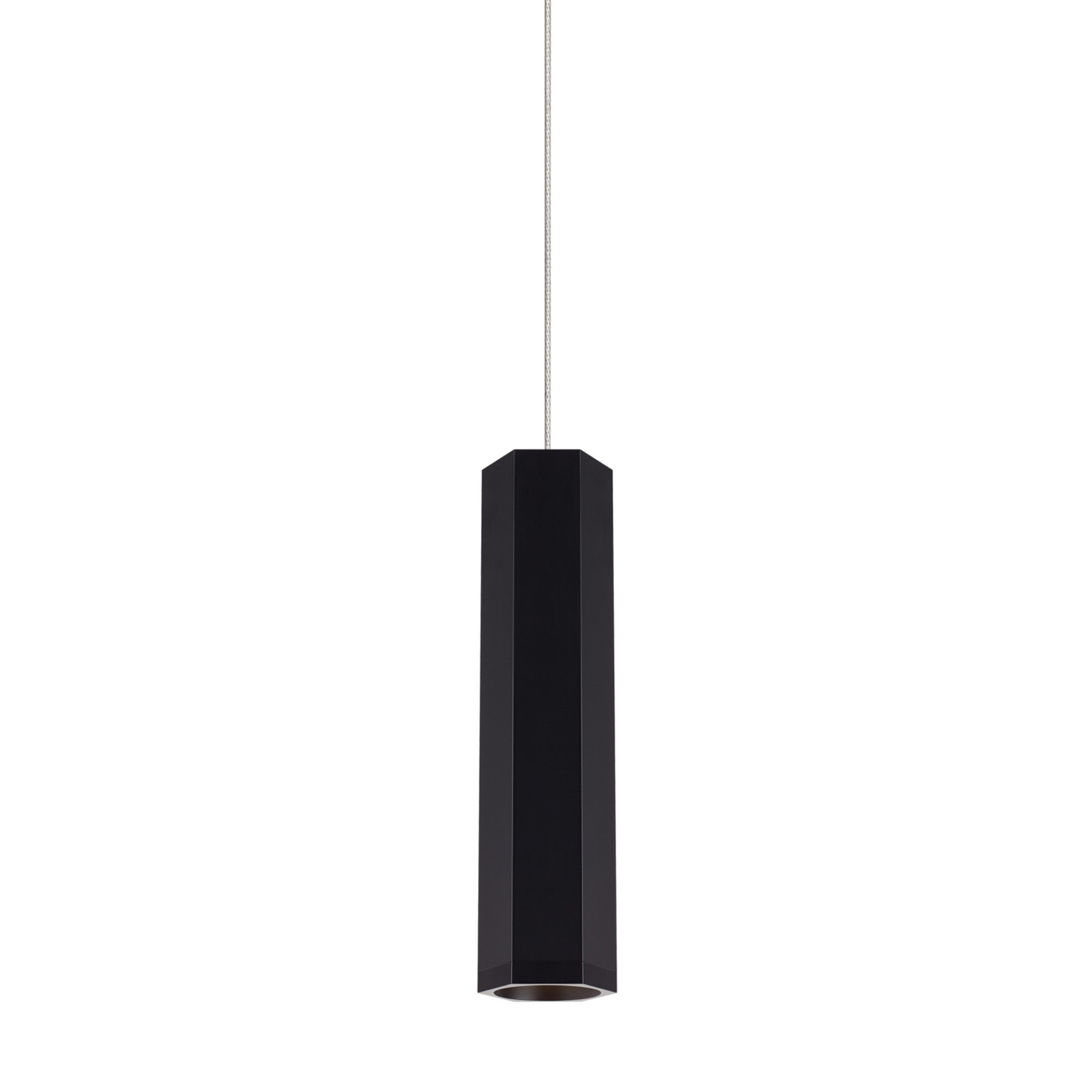 Blok Monorail LED Pendant, Matte Black/Satin Nickel Finish - Bees Lighting