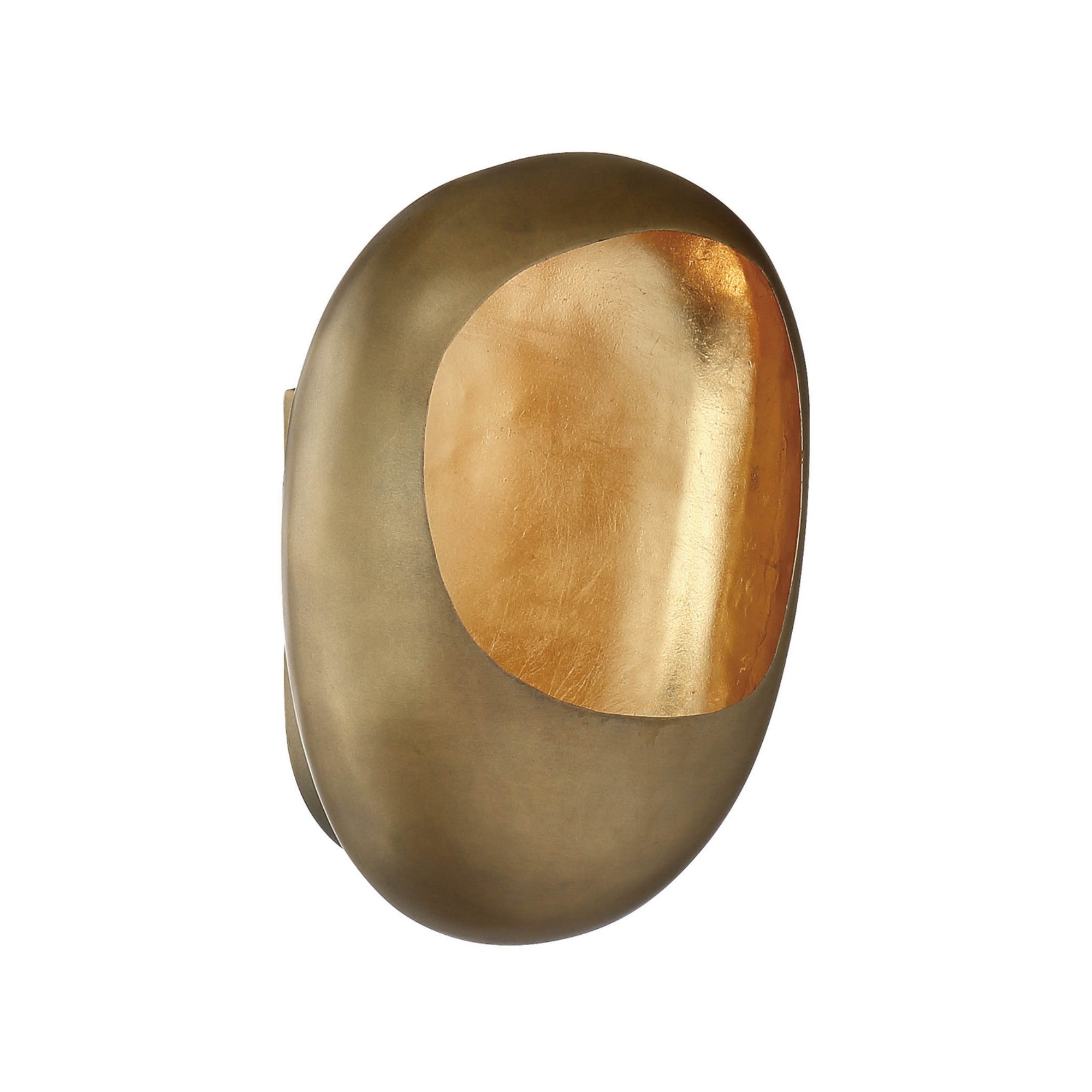 Ardor 10" LED Wall Sconce, Antique Brass & Gold Leaf Finish - Bees Lighting