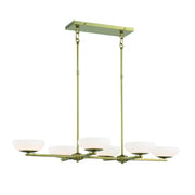 Scale 40" 6-Light LED Island Light, Soft Rass Finish - Bees Lighting