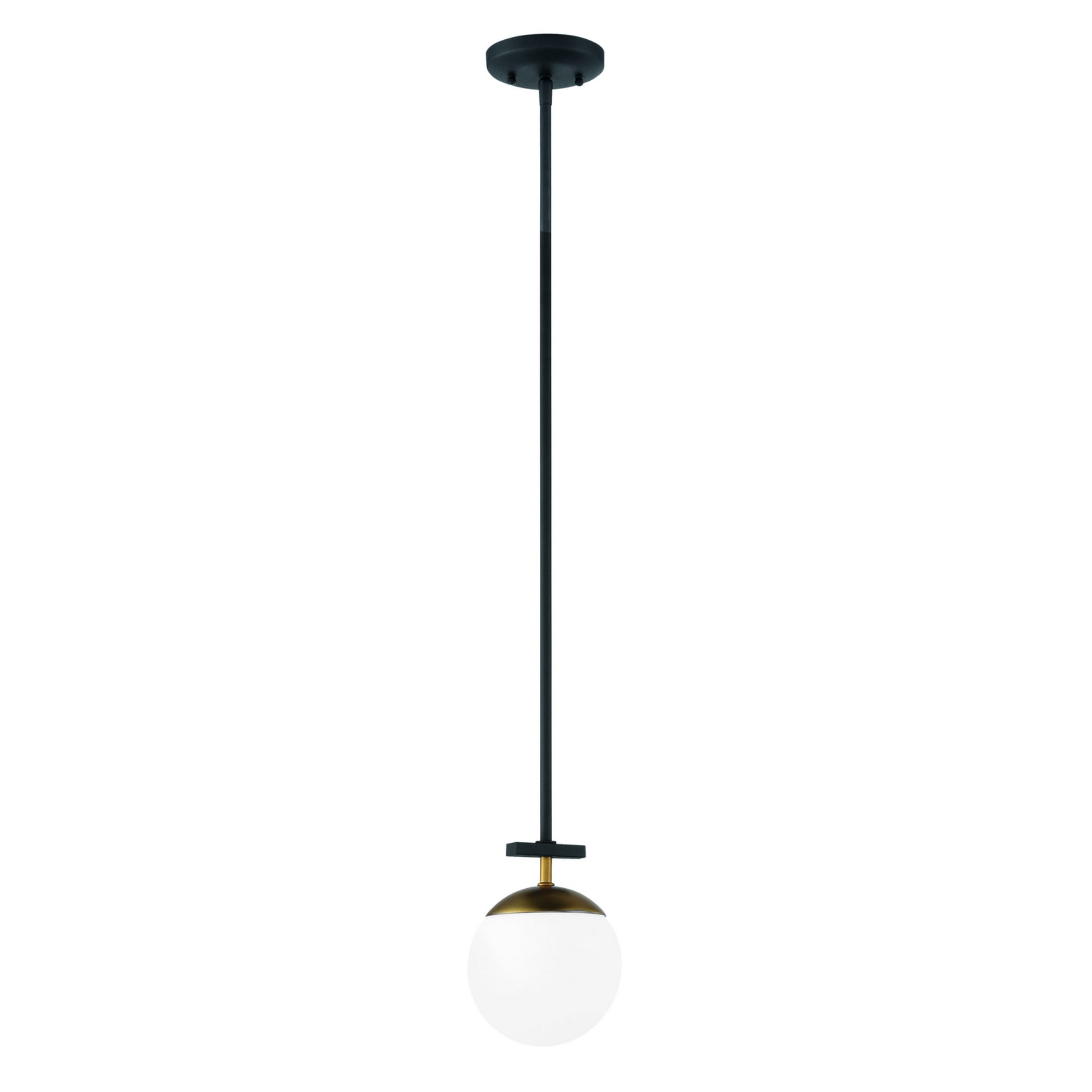 Alluria 6" Mini Pendant, Weathered Black & Autumn Gold Finish - Bees Lighting