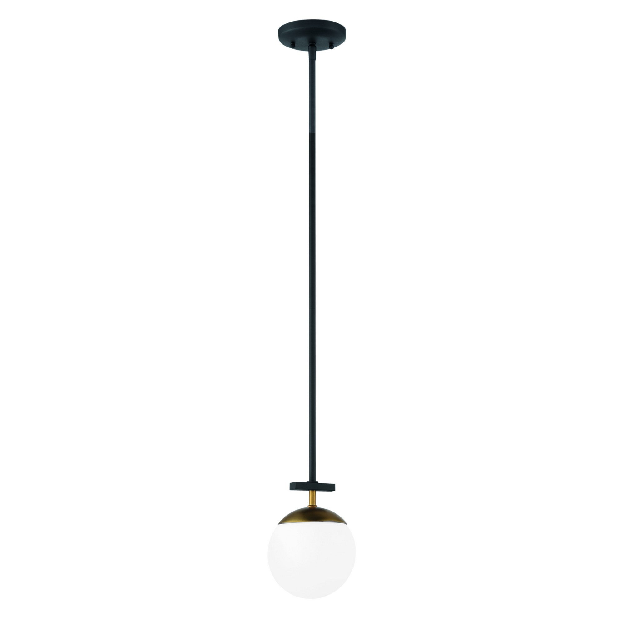 Alluria 6" Mini Pendant, Weathered Black & Autumn Gold Finish - Bees Lighting