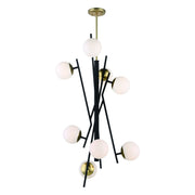Alluria 23" 8-Light LED Pendant, Weathered Black & Autumn Gold Finish - Bees Lighting