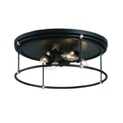 Westchester County 17" 4-Light Flush Mount, Sand Coal & Gold Finish - Bees Lighting