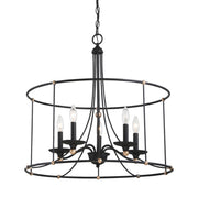Westchester County 25" 5-Light Chandelier, Sand Coal & Gold Finish - Bees Lighting