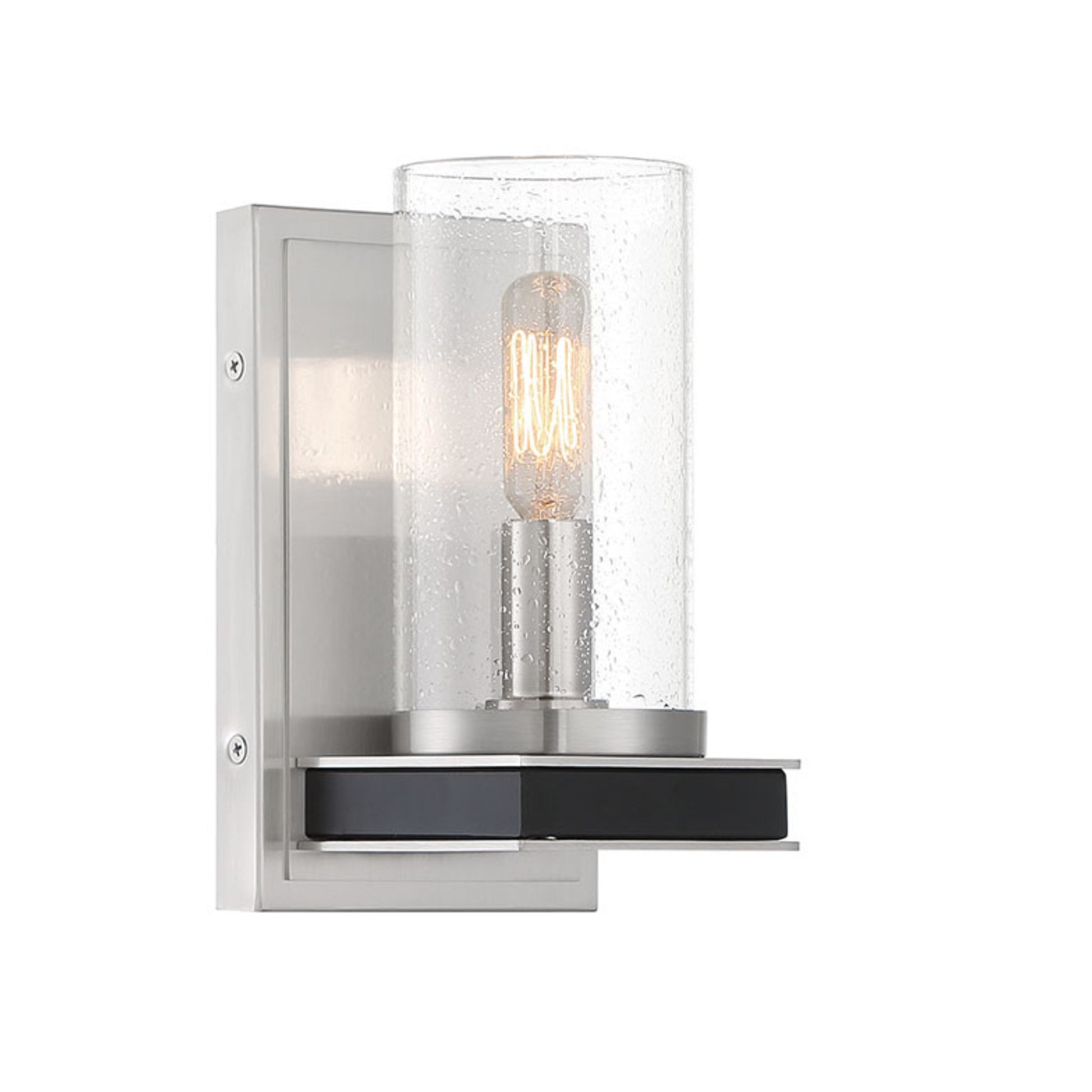 Cole's Crossing 14" Wall Sconce, Coal & Brushed Nickel Finish - Bees Lighting
