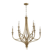 Covent Park 39" 9-Light Chandelier, Brushed Honey Gold Finish - Bees Lighting