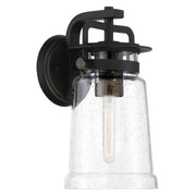 Maribel Heights 14" Outdoor Wall Sconce, Sand Coal & Gold Highlights - Bees Lighting