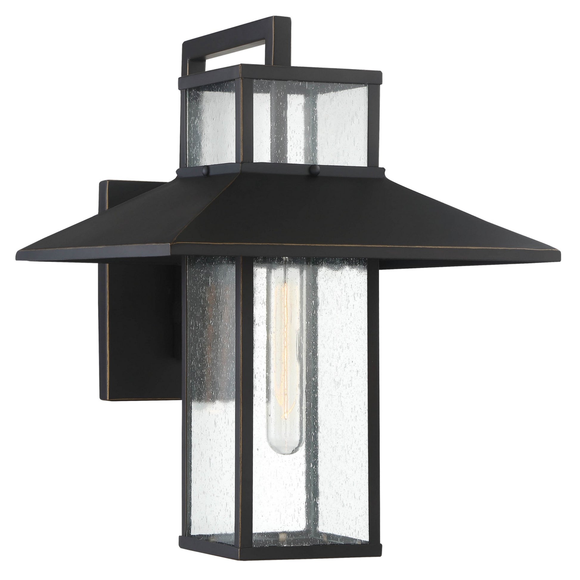 Danforth Park 13 in. Outdoor Wall Lantern Oil Rubbed Bronze & Gold Finish - Bees Lighting