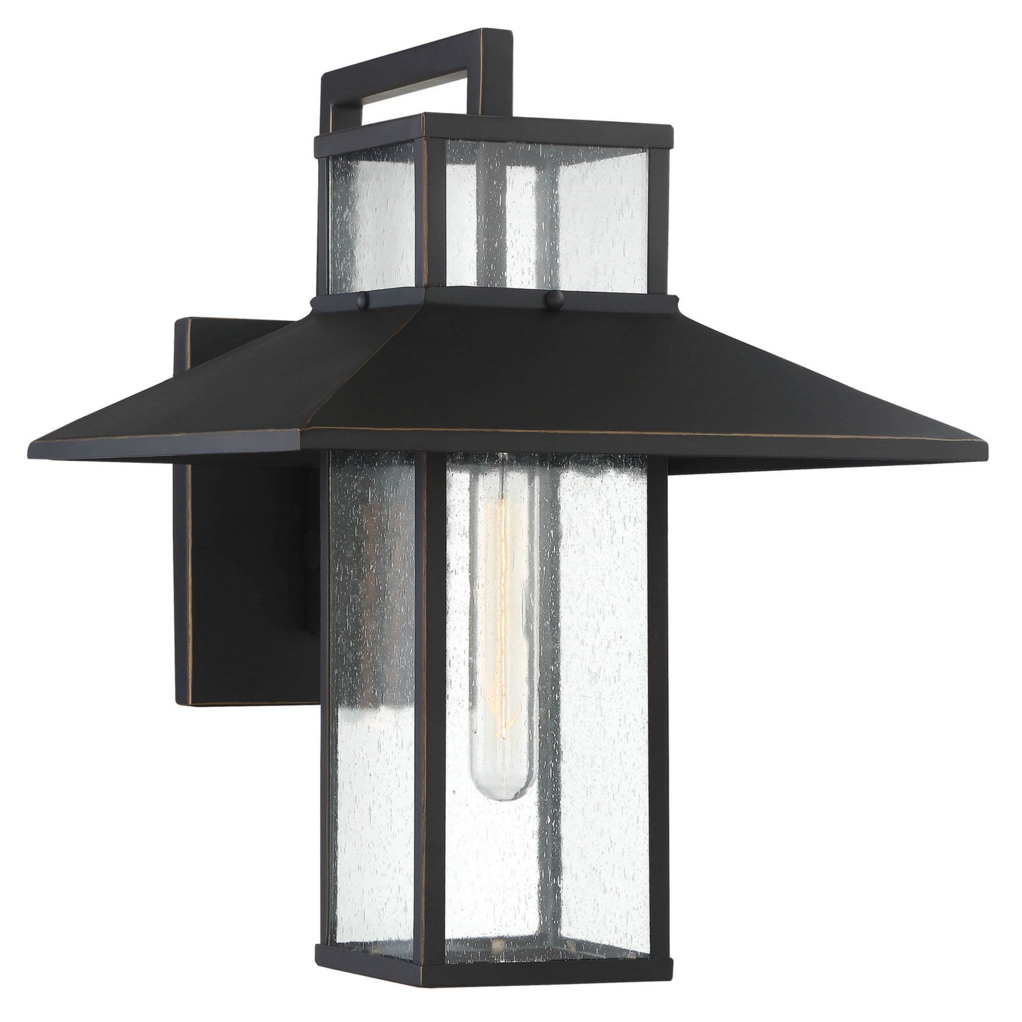 Danforth Park 13 in. Outdoor Wall Lantern Oil Rubbed Bronze & Gold Finish - Bees Lighting