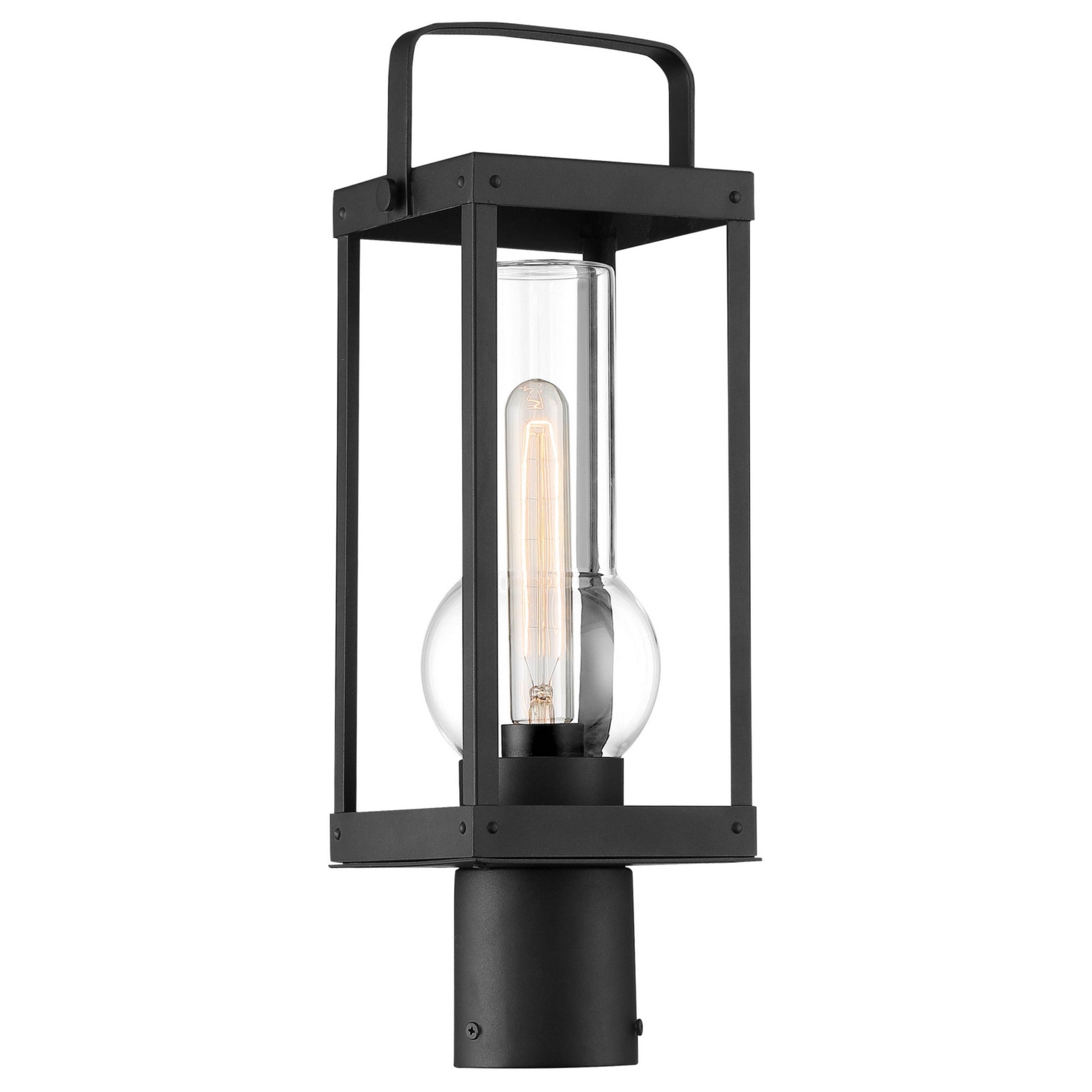 Sullivans Landing 19" Outdoor Post Lantern, Sand Coal Finish - Bees Lighting