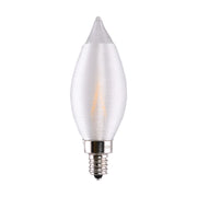 CA11 Filament LED Bulb, 2W, 150lm, 2700K, 20W Equal, E12 Candelabra Base, Satin Spun Clear - Bees Lighting