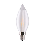 CA11 Filament LED Bulb, 4W, 200lm, 2700K, 40W Equal, E12 Candelabra Base, Satin Spun Clear - Bees Lighting
