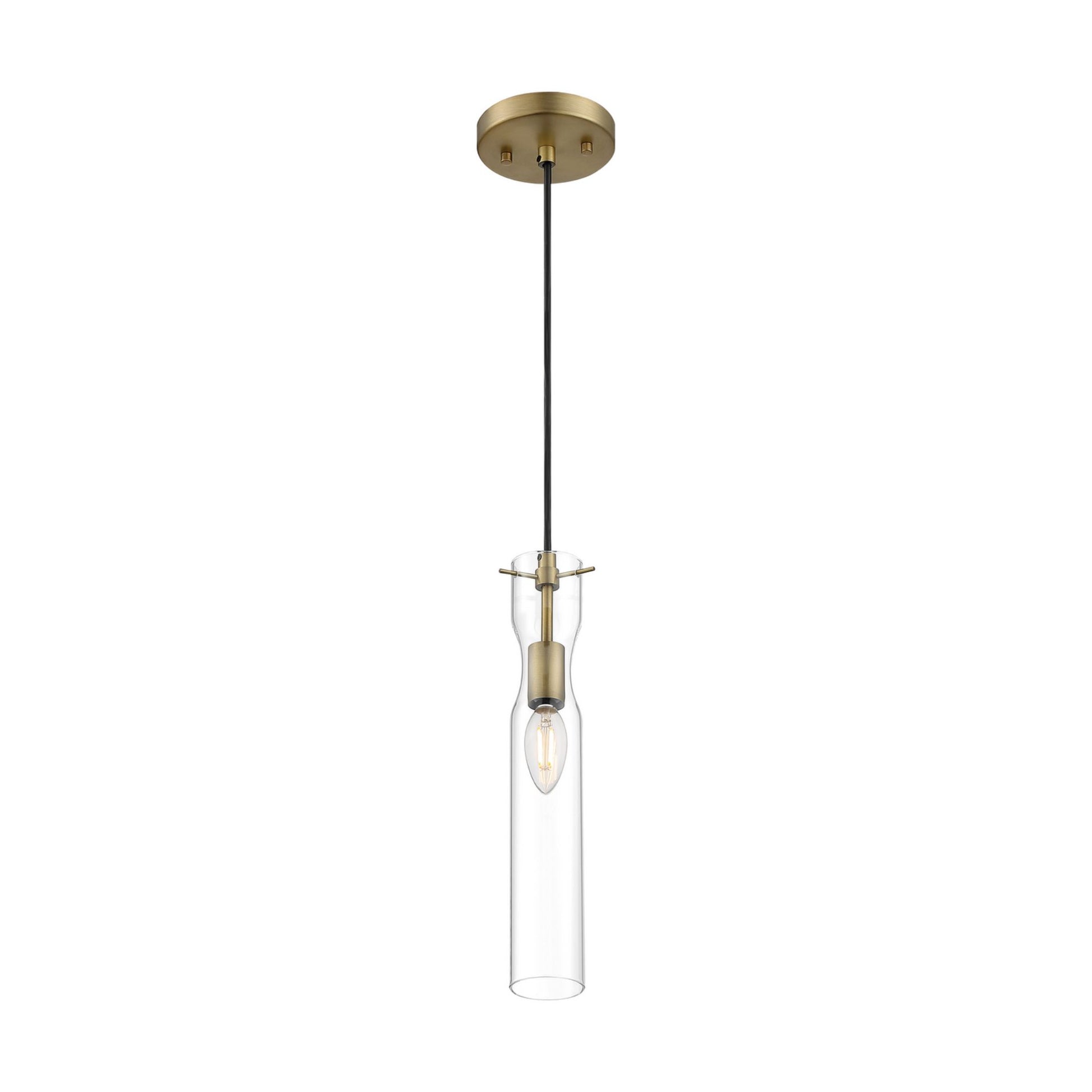 Spyglass 5" Mini Pendant, Vintage Brass Finish - Bees Lighting