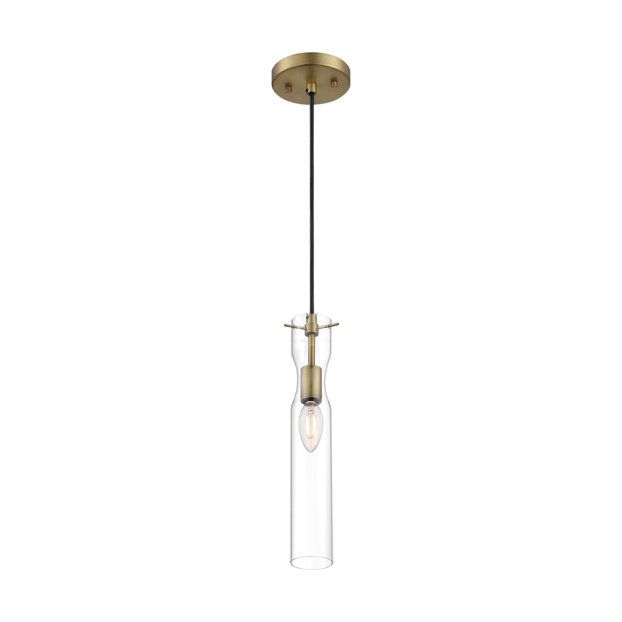 Spyglass 5" Mini Pendant, Vintage Brass Finish - Bees Lighting