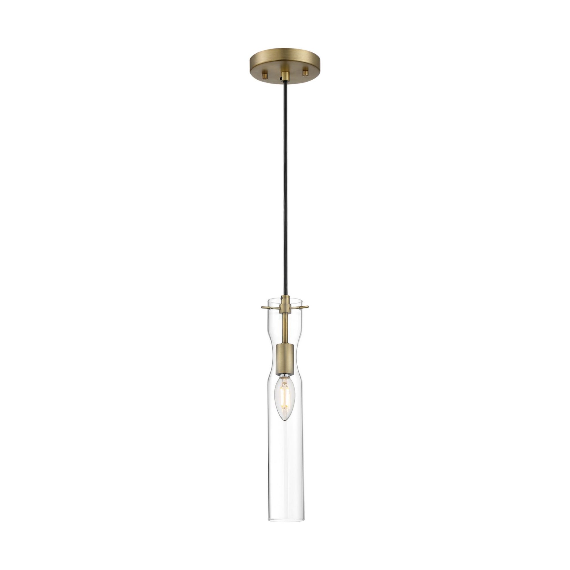 Spyglass 5" Mini Pendant, Vintage Brass Finish - Bees Lighting