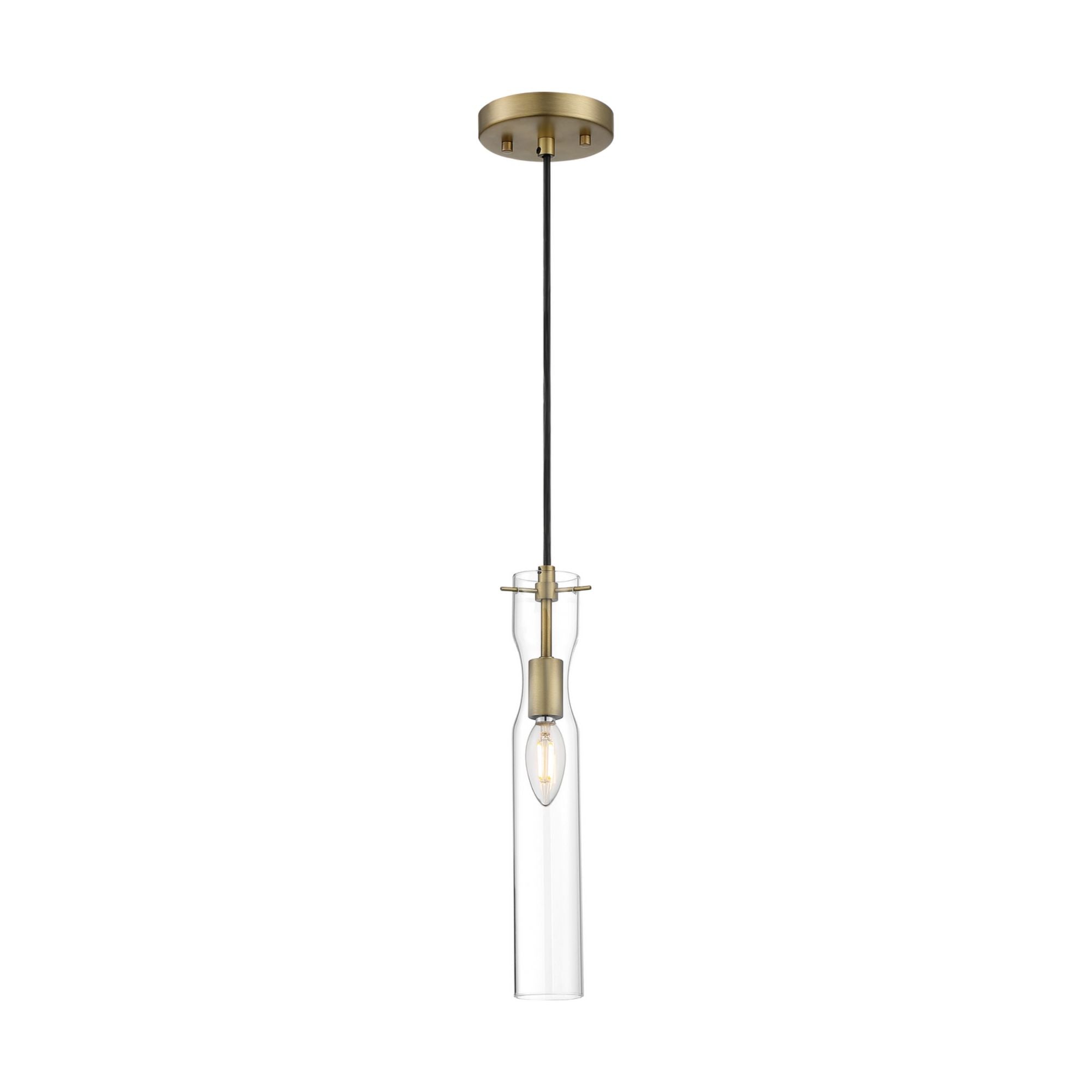 Spyglass 5" Mini Pendant, Vintage Brass Finish - Bees Lighting