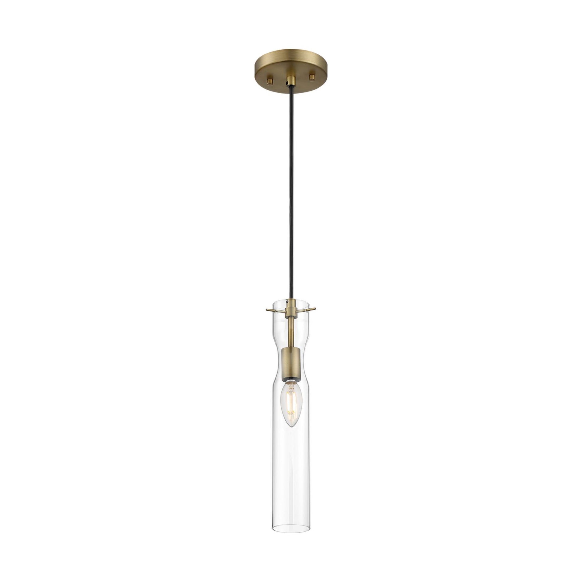 Spyglass 5" Mini Pendant, Vintage Brass Finish - Bees Lighting