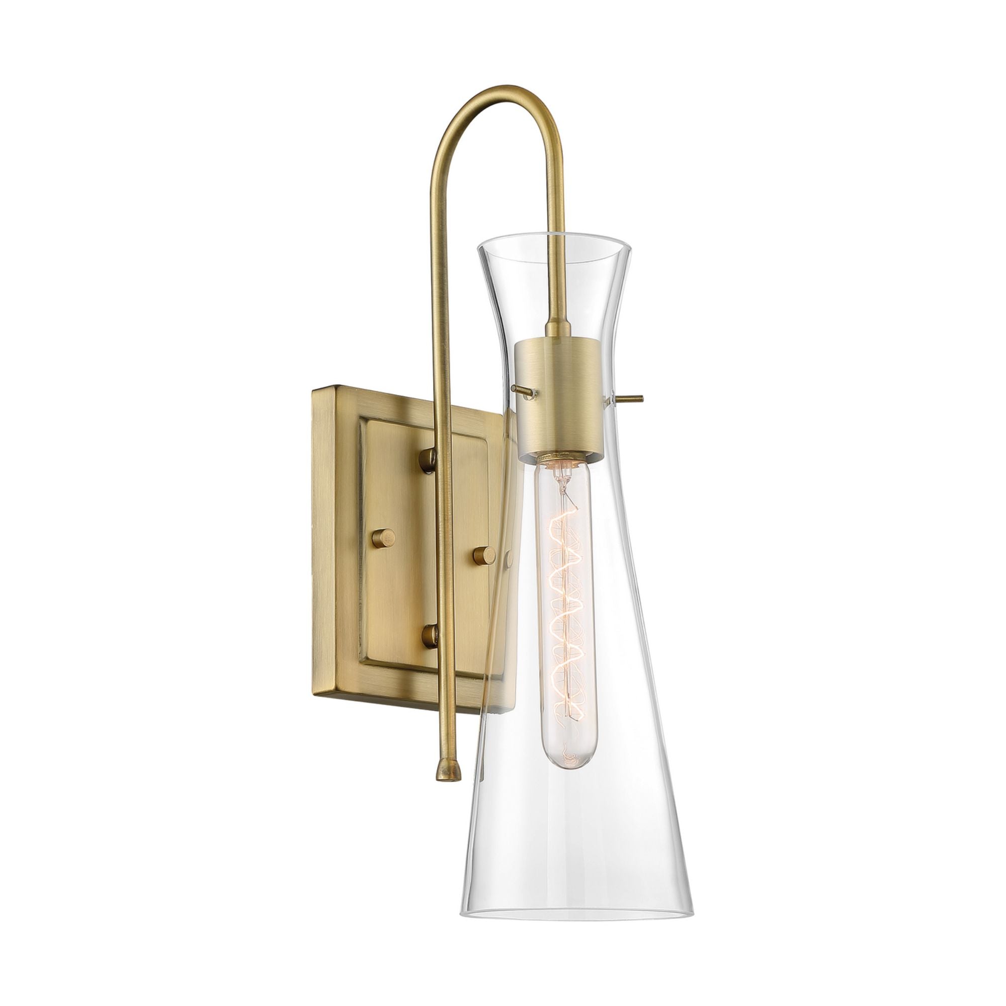 Bahari 5" Wall Sconce, Vintage Brass Finish - Bees Lighting