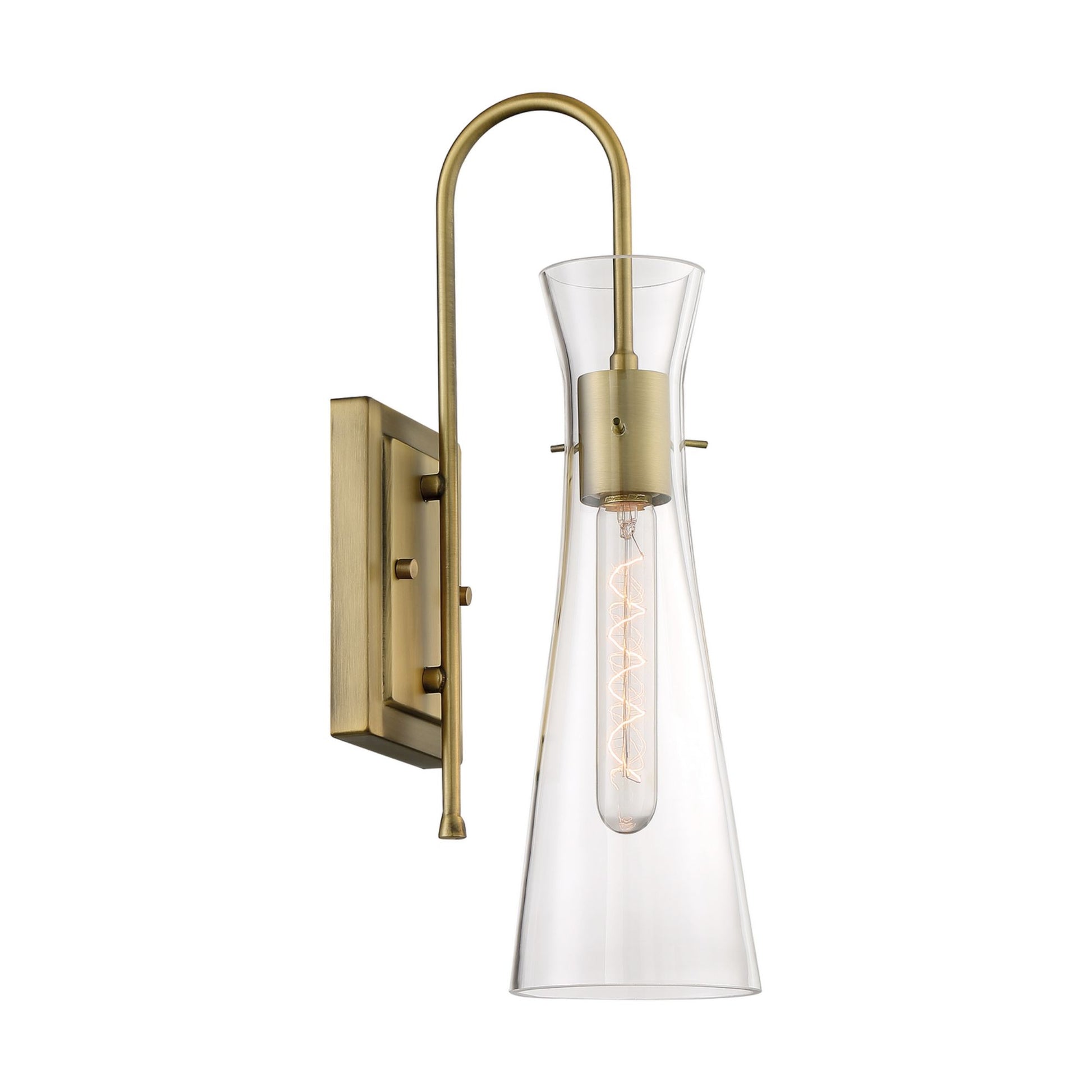 Bahari 5" Wall Sconce, Vintage Brass Finish - Bees Lighting