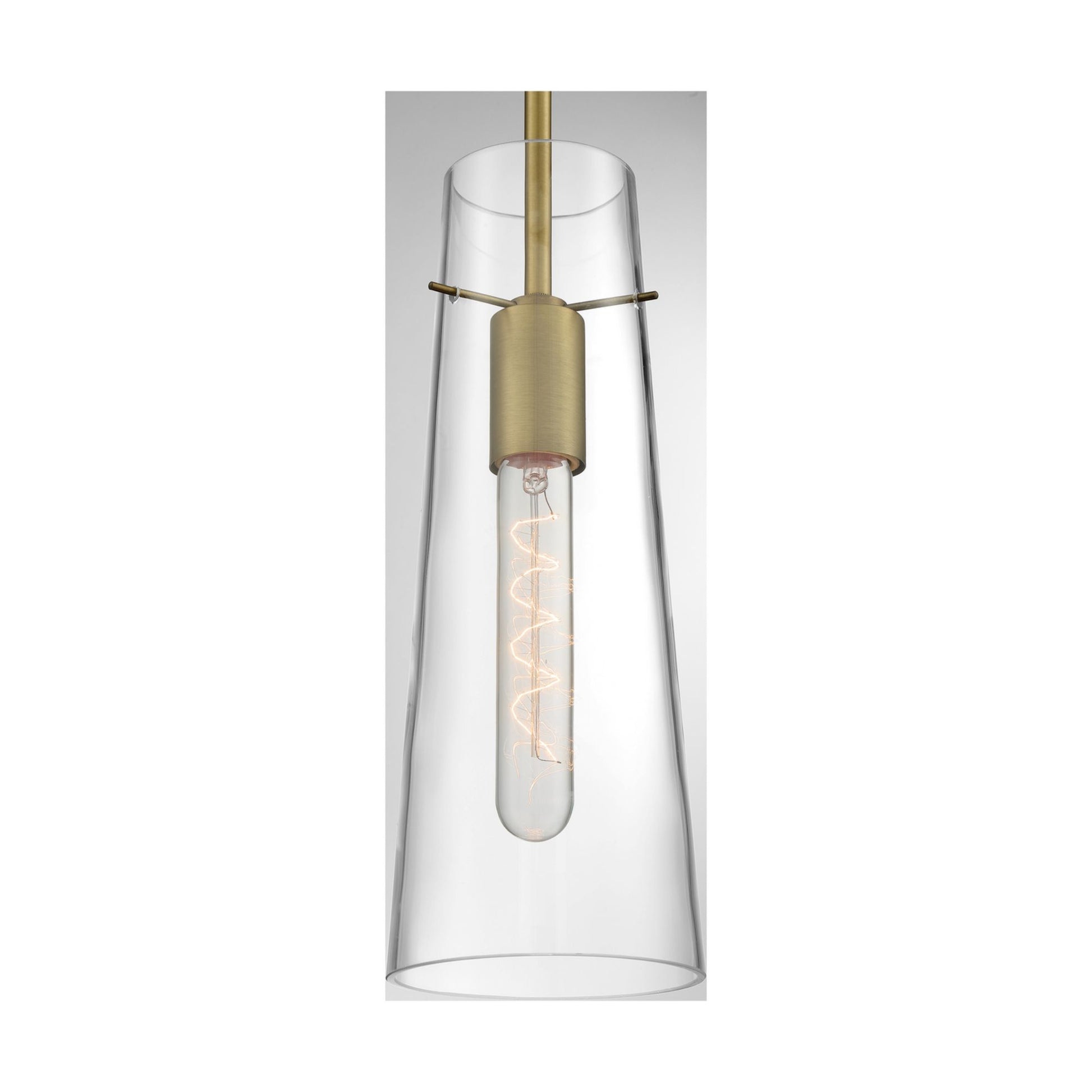 Bahari 4" Mini Pendant, Vintage Brass Finish - Bees Lighting