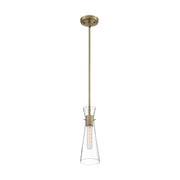 Bahari 4" Mini Pendant, Vintage Brass Finish - Bees Lighting