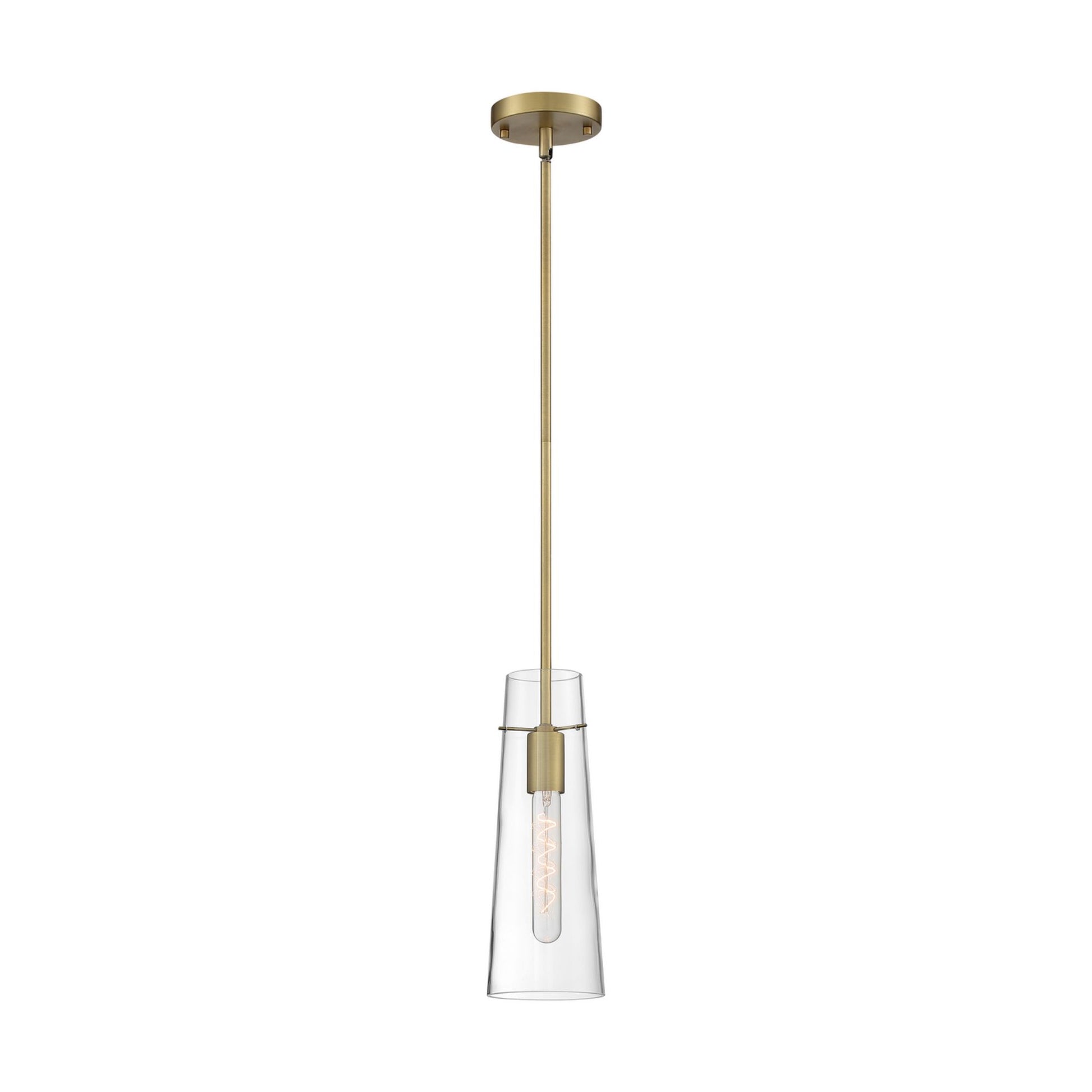 Alondra 4" Mini Pendant, Vintage Brass Finish - Bees Lighting