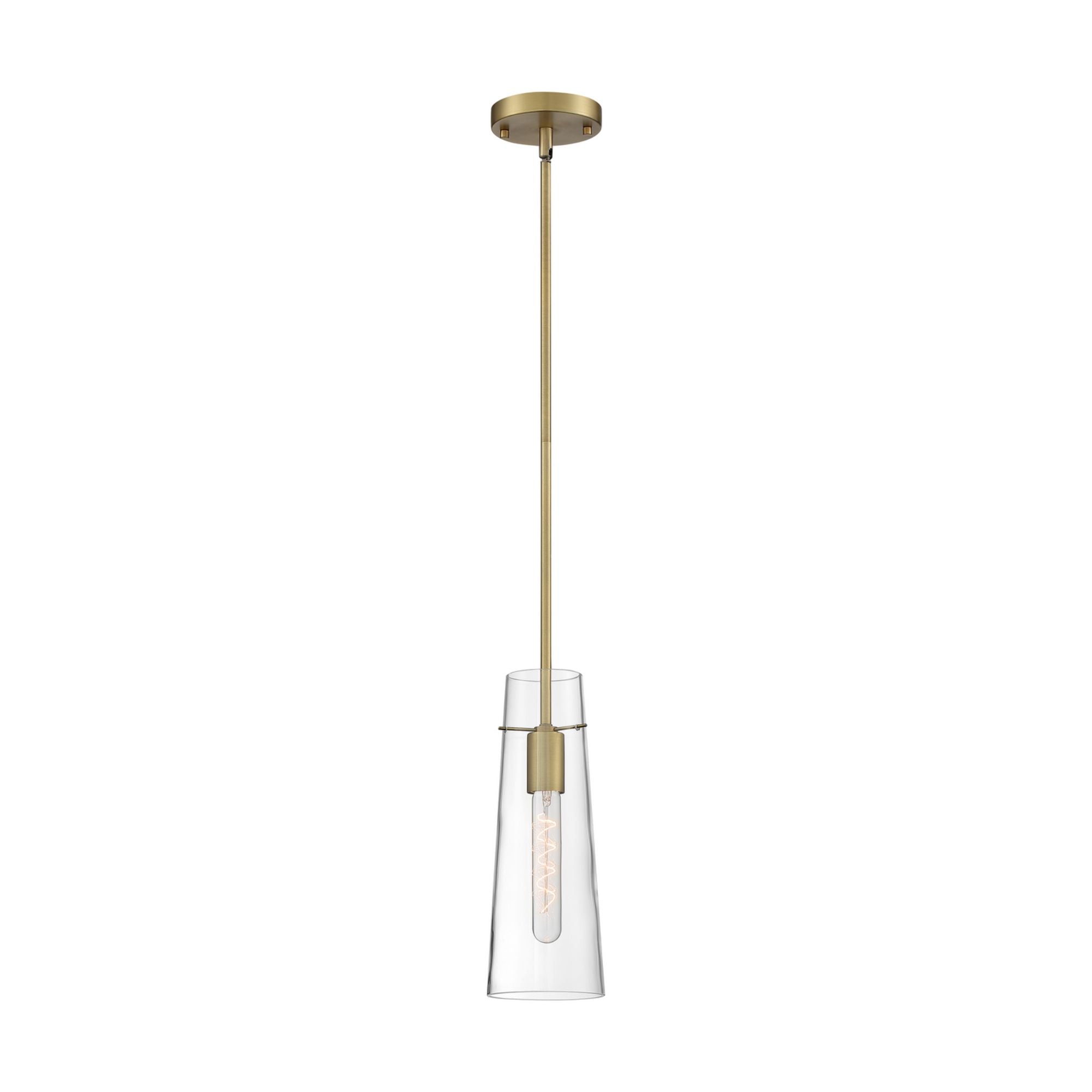 Alondra 4" Mini Pendant, Vintage Brass Finish - Bees Lighting