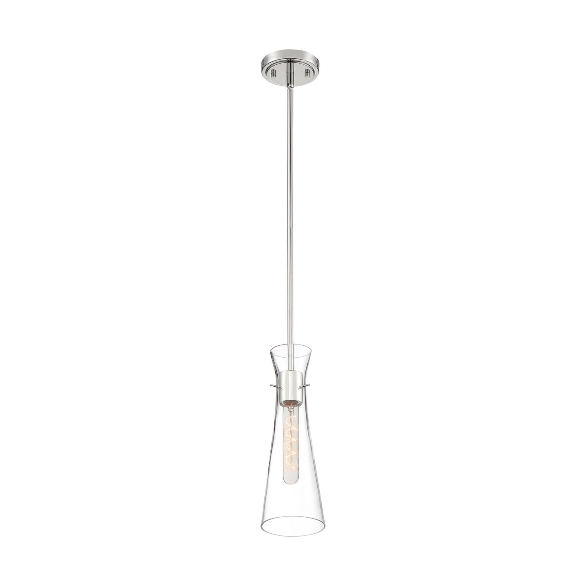 Bahari 4" Mini Pendant, Polished Nickel Finish - Bees Lighting