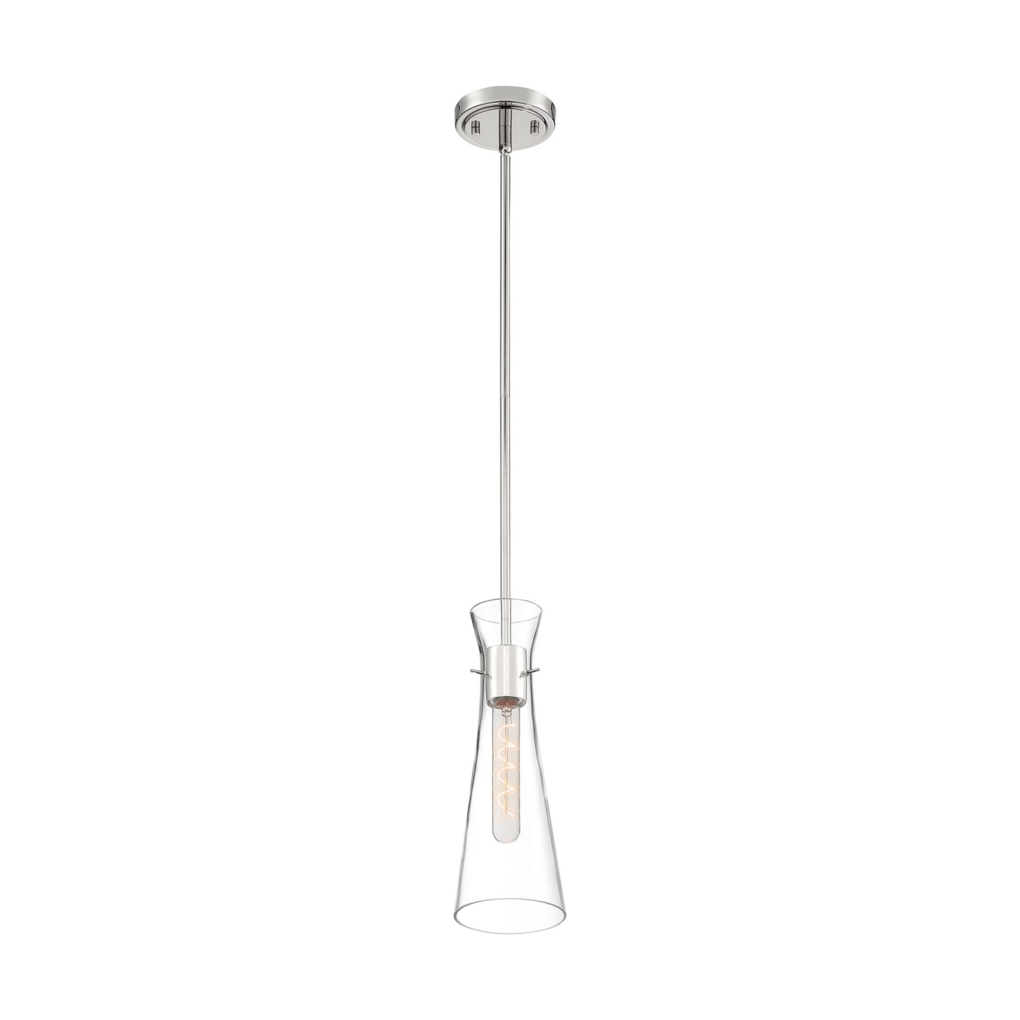 Bahari 4" Mini Pendant, Polished Nickel Finish - Bees Lighting