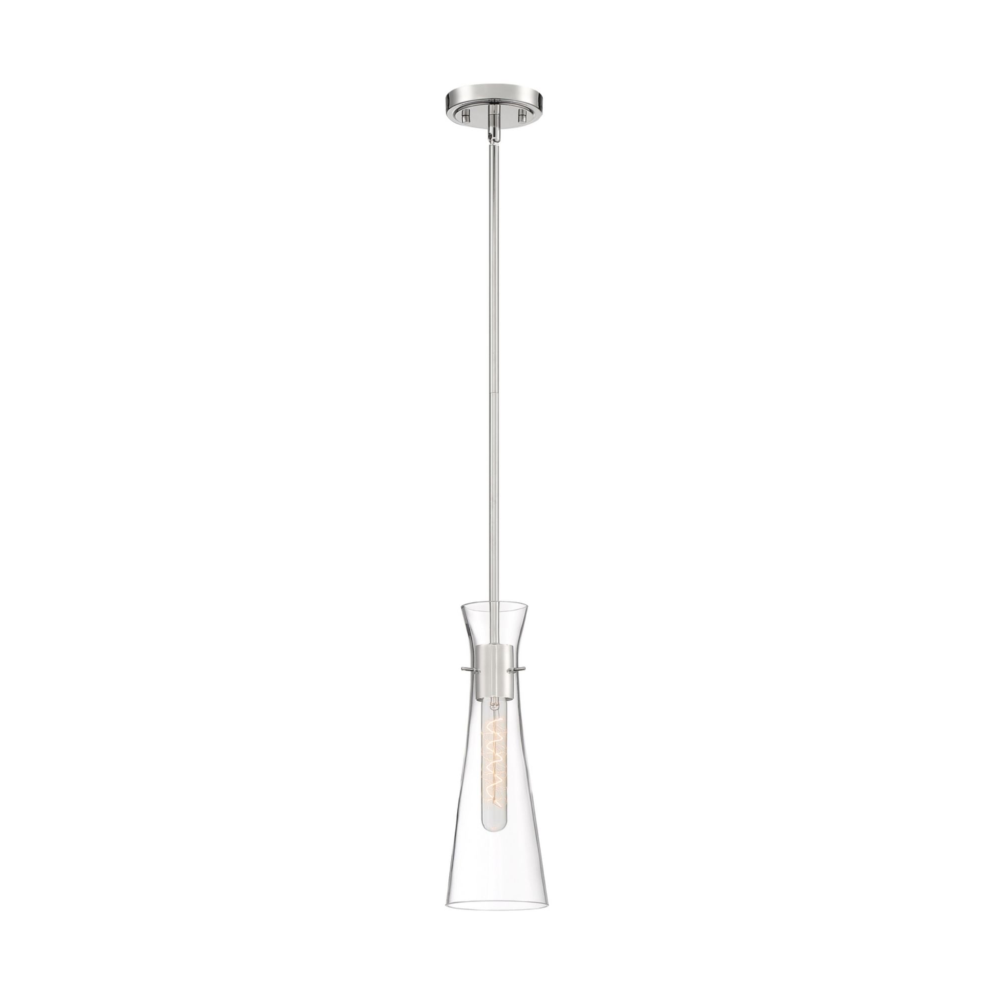 Bahari 4" Mini Pendant, Polished Nickel Finish - Bees Lighting