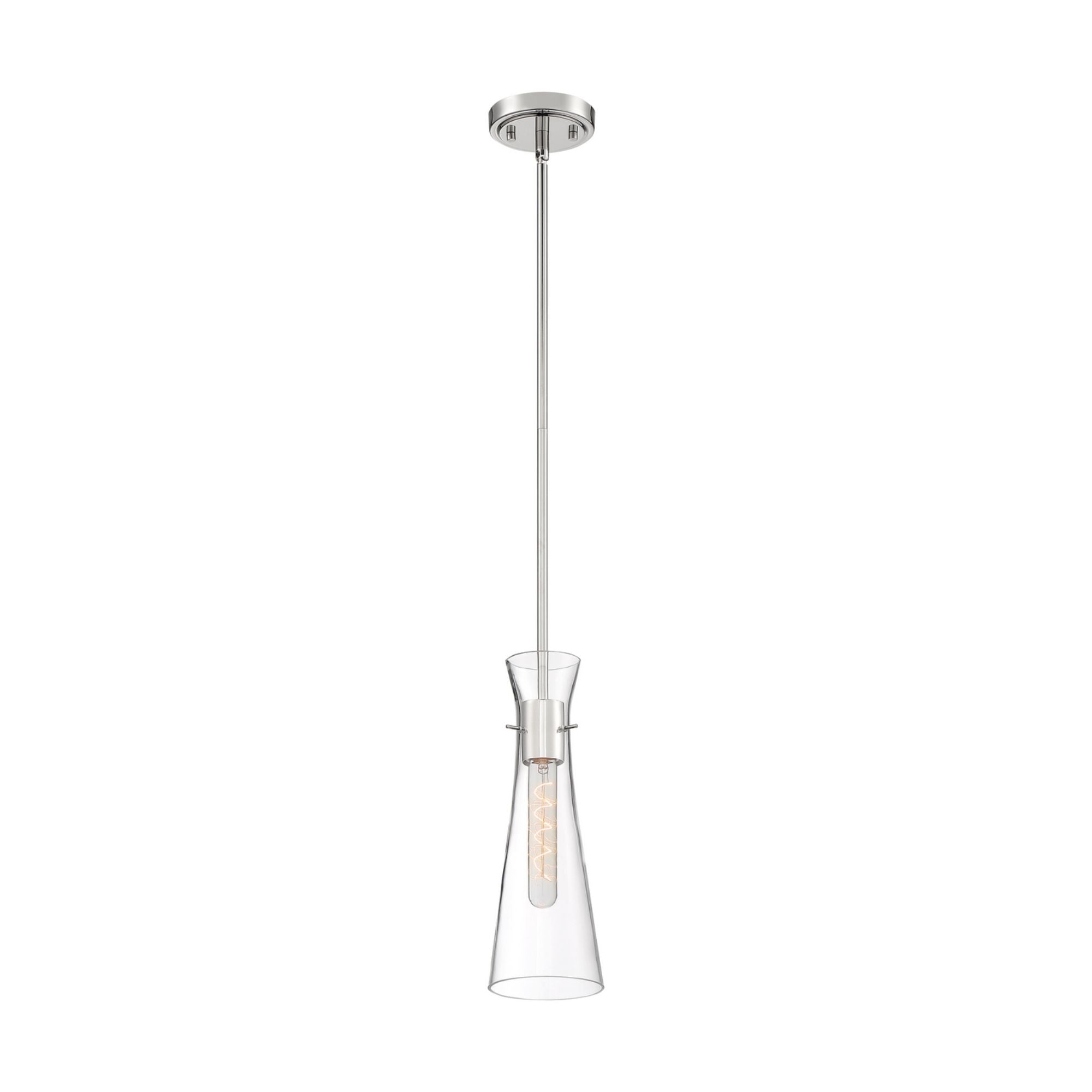 Bahari 4" Mini Pendant, Polished Nickel Finish - Bees Lighting