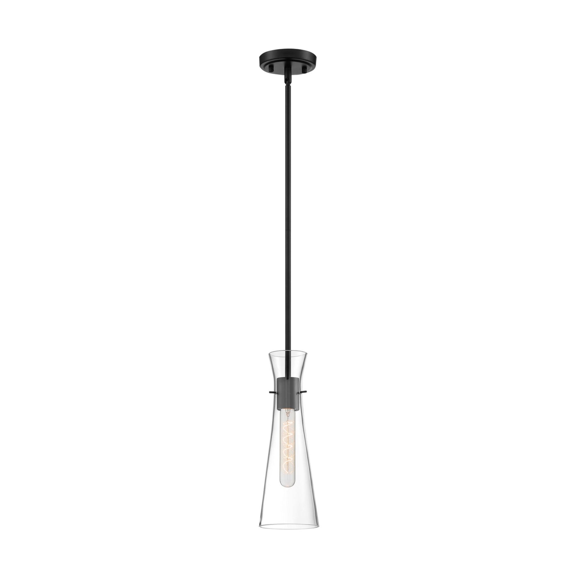 Bahari 4" Mini Pendant, Black Finish - Bees Lighting
