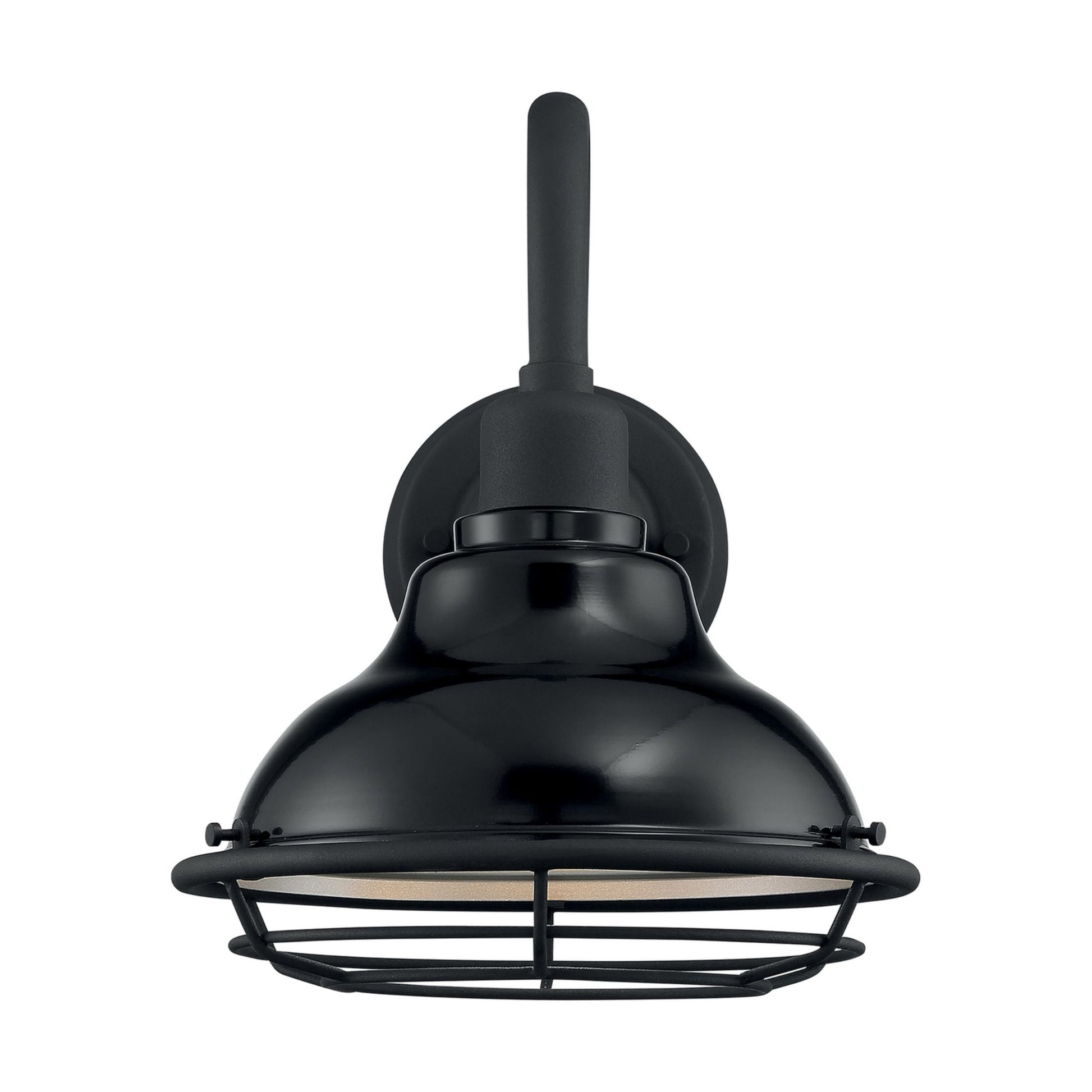 Newbridge 12" Outdoor Wall Mount, Gloss Black / Silver Finish - Bees Lighting
