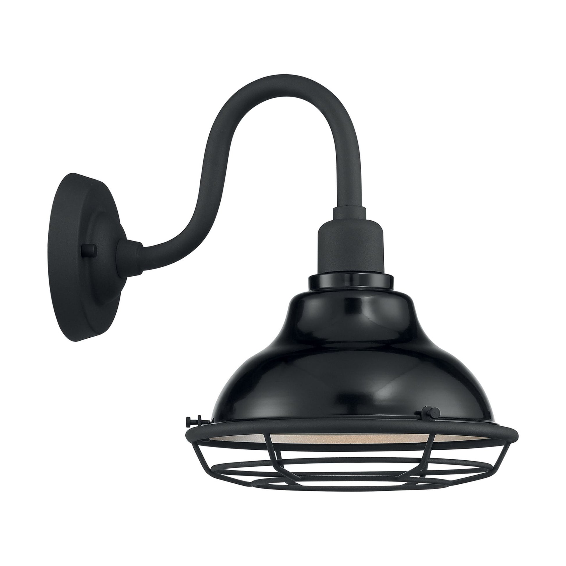 Newbridge 12" Outdoor Wall Mount, Gloss Black / Silver Finish - Bees Lighting