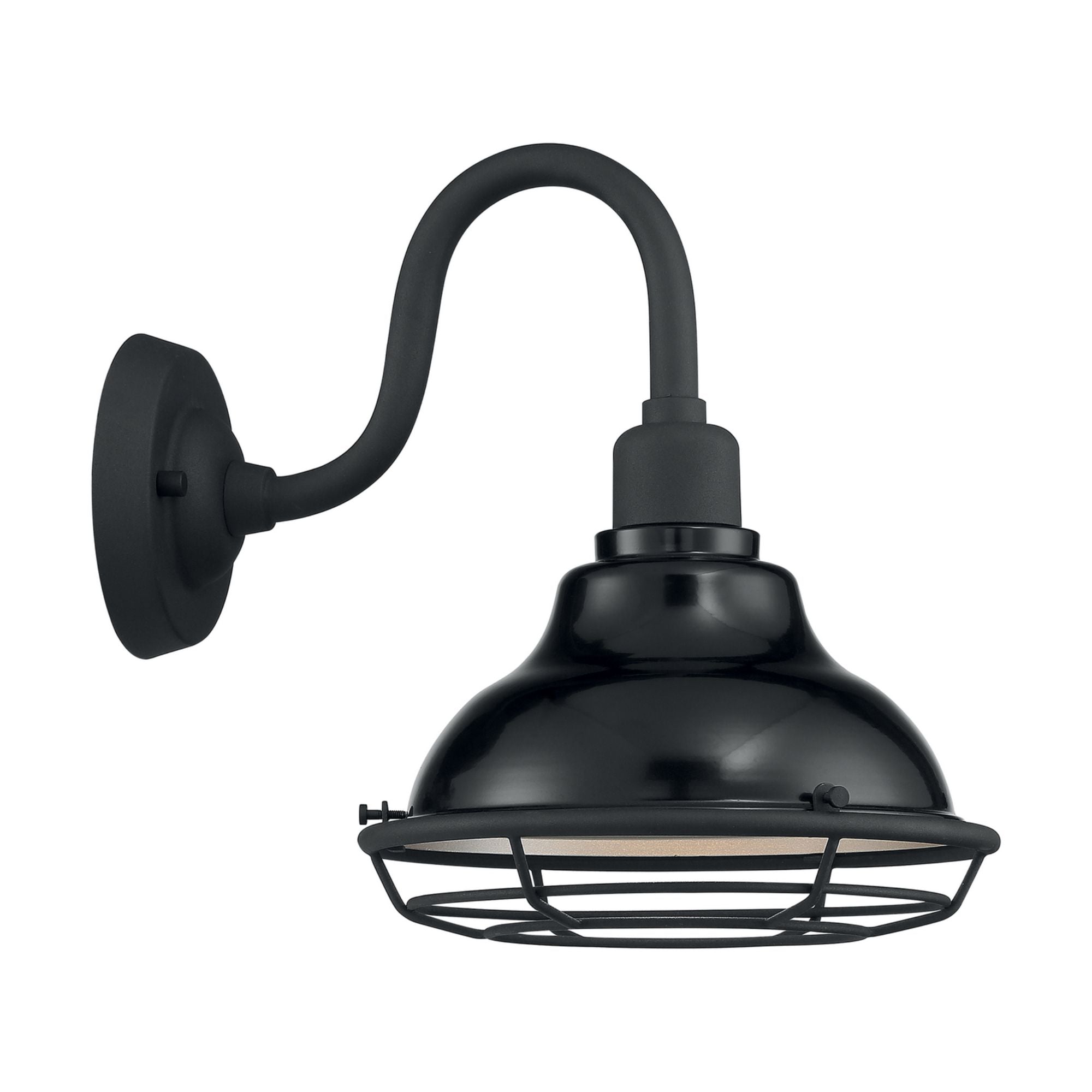 Newbridge 12" Outdoor Wall Mount, Gloss Black / Silver Finish - Bees Lighting