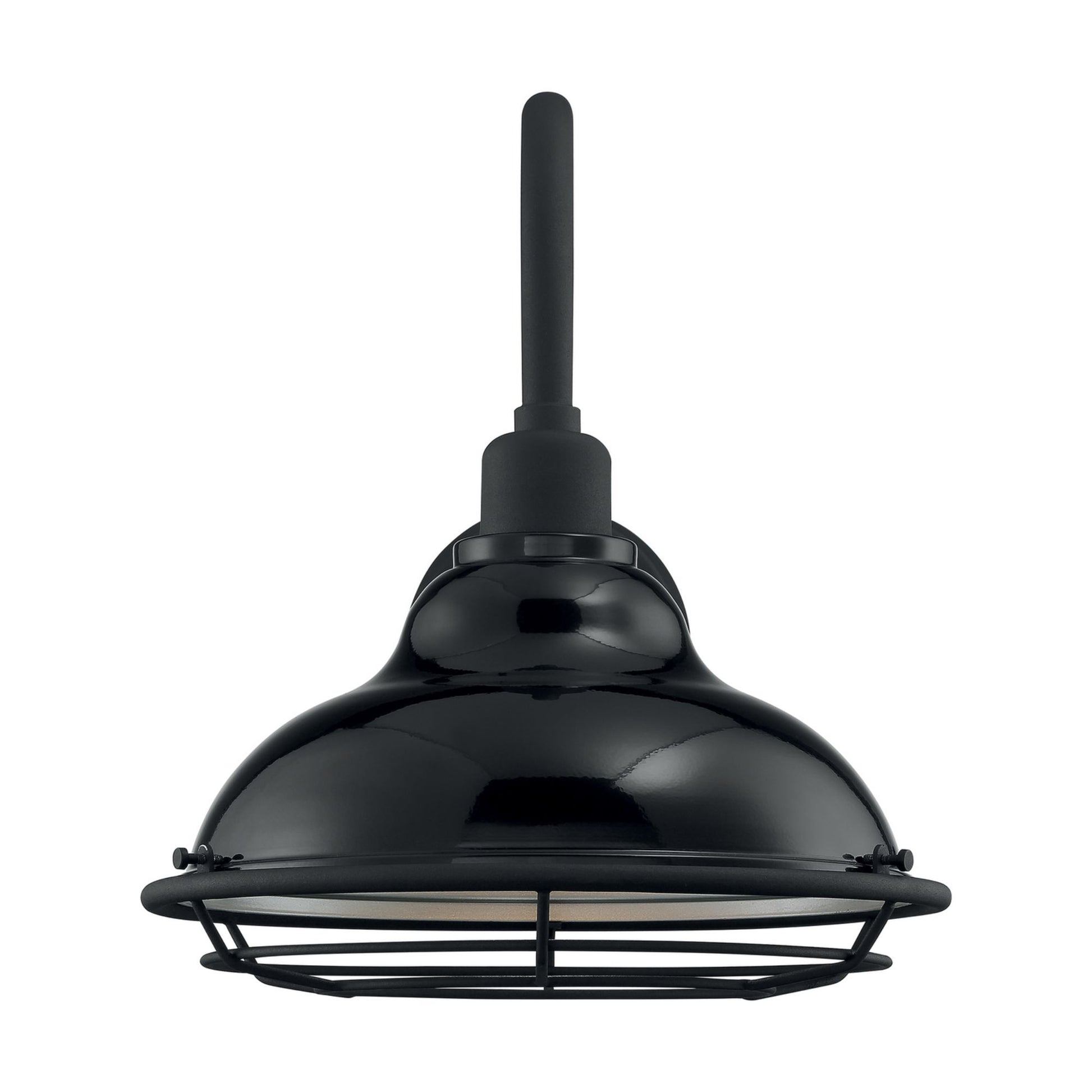 Newbridge 14" Outdoor Wall Mount, Gloss Black / Silver Finish - Bees Lighting