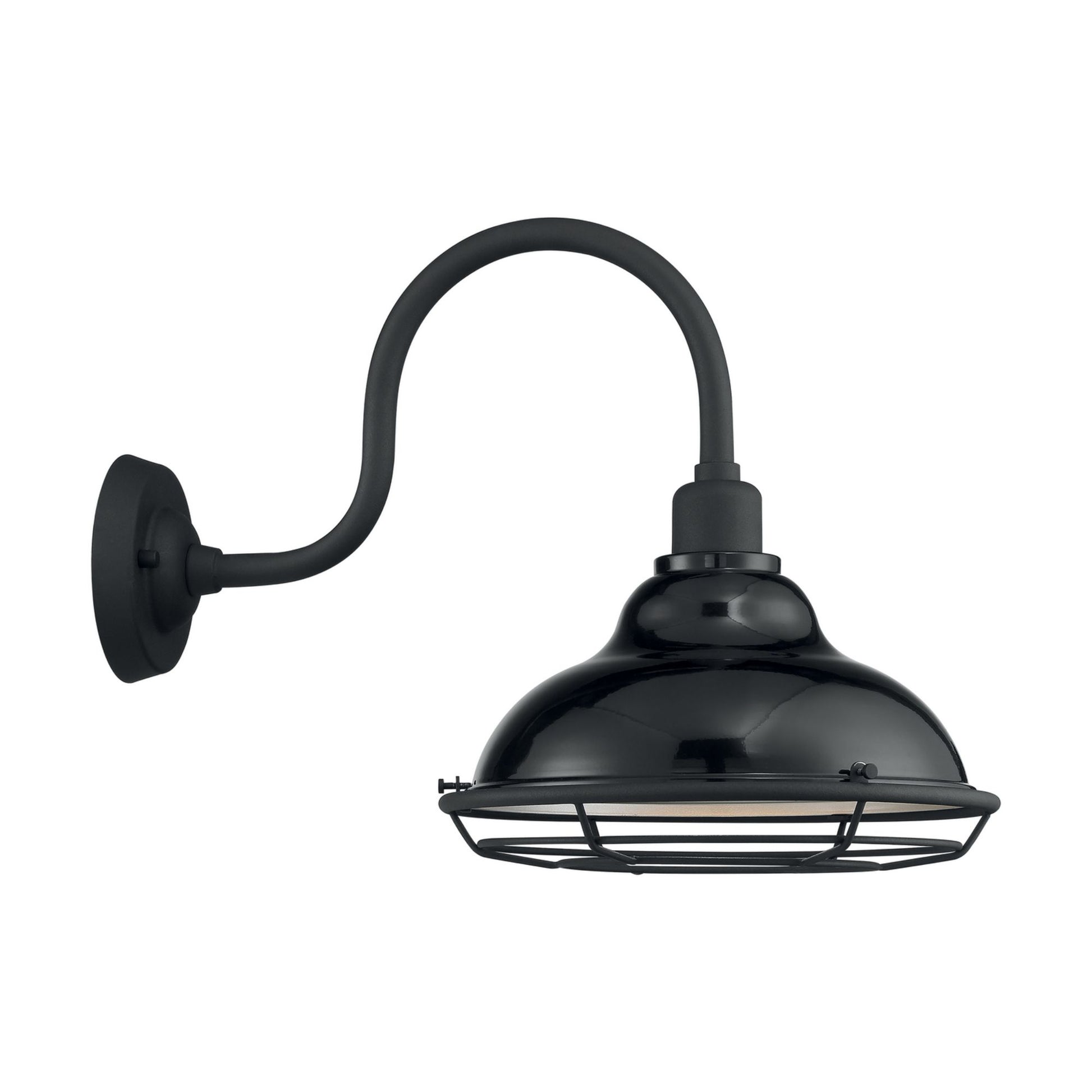 Newbridge 14" Outdoor Wall Mount, Gloss Black / Silver Finish - Bees Lighting