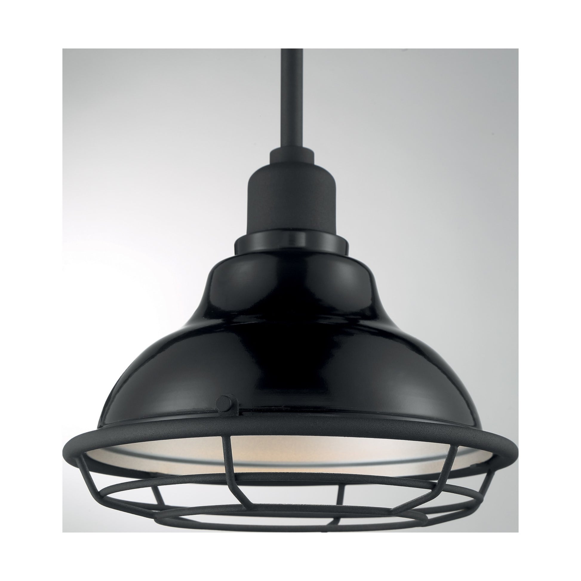Newbridge 10" Pendant, Gloss Black / Silver Finish - Bees Lighting