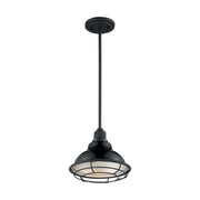 Newbridge 10" Pendant, Gloss Black / Silver Finish - Bees Lighting