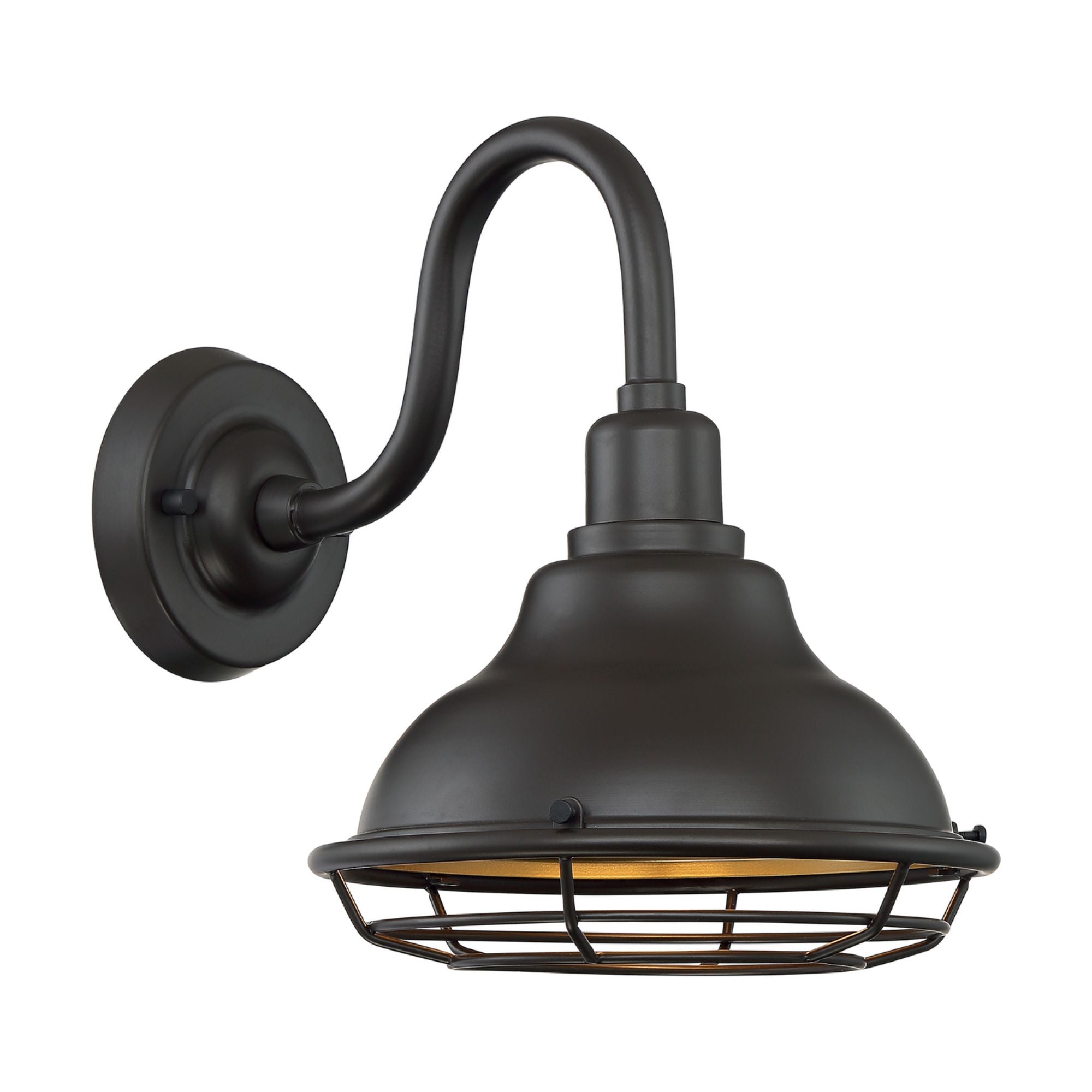 Newbridge 12" Outdoor Wall Mount, Dark Bronze / Gold Finish - Bees Lighting