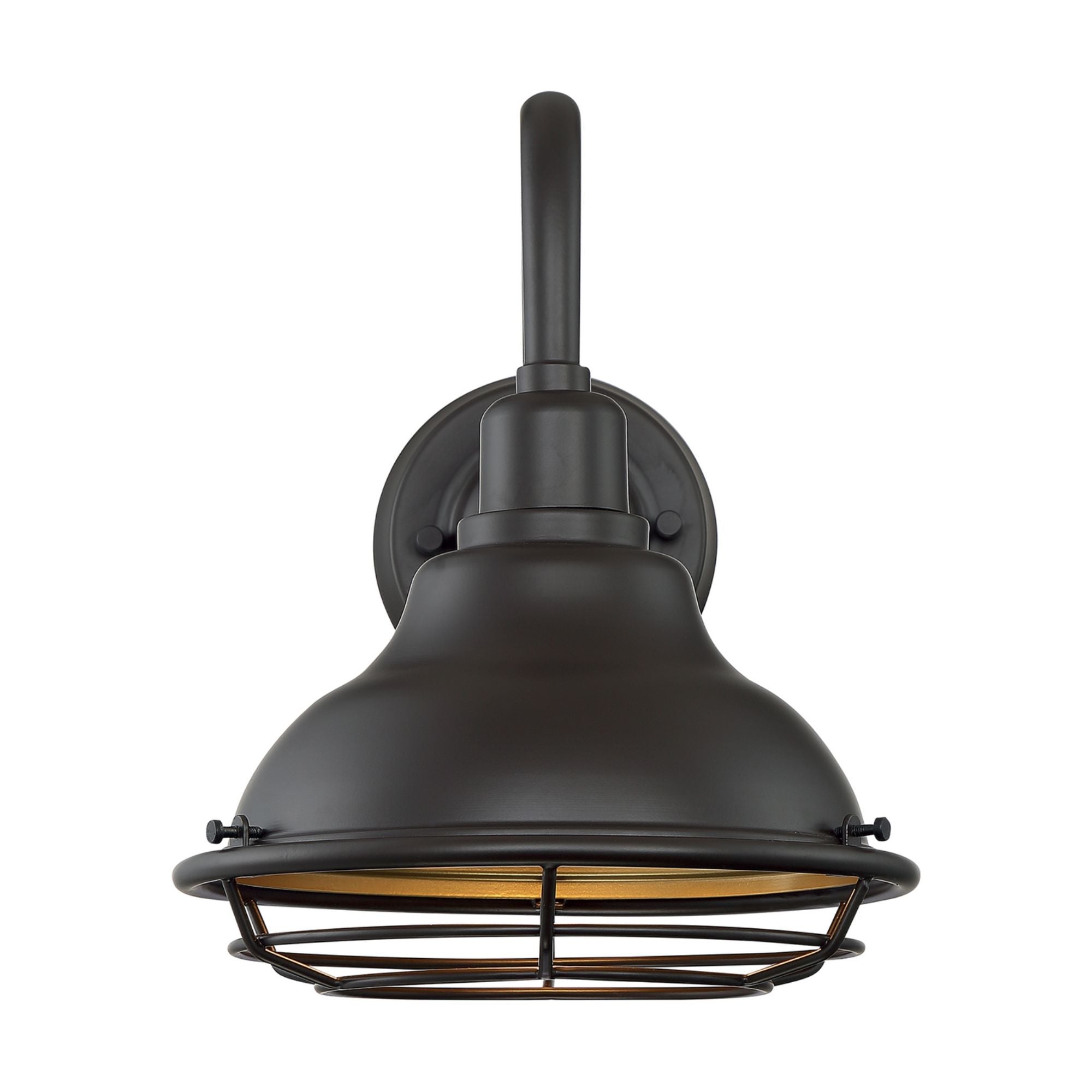 Newbridge 12" Outdoor Wall Mount, Dark Bronze / Gold Finish - Bees Lighting