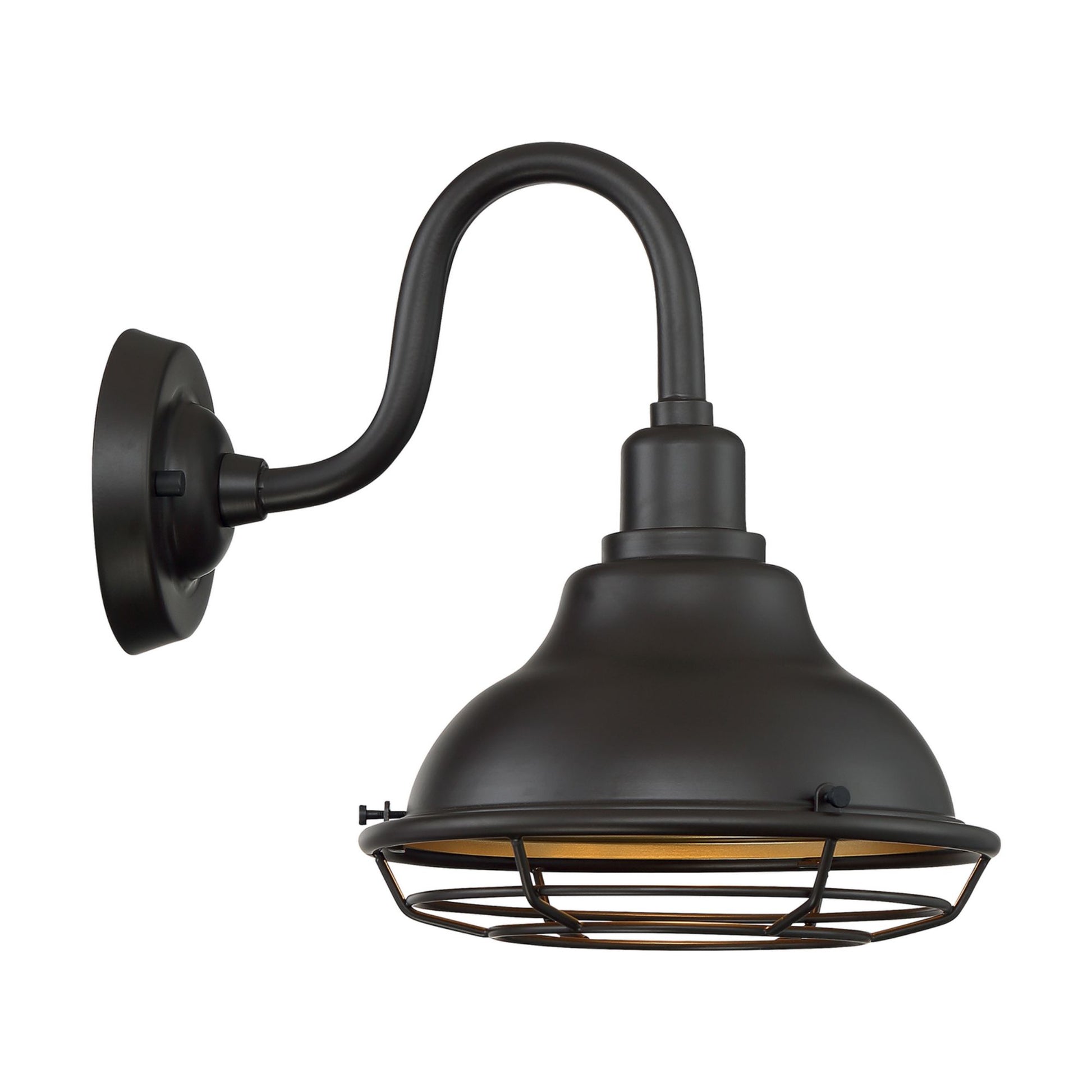 Newbridge 12" Outdoor Wall Mount, Dark Bronze / Gold Finish - Bees Lighting