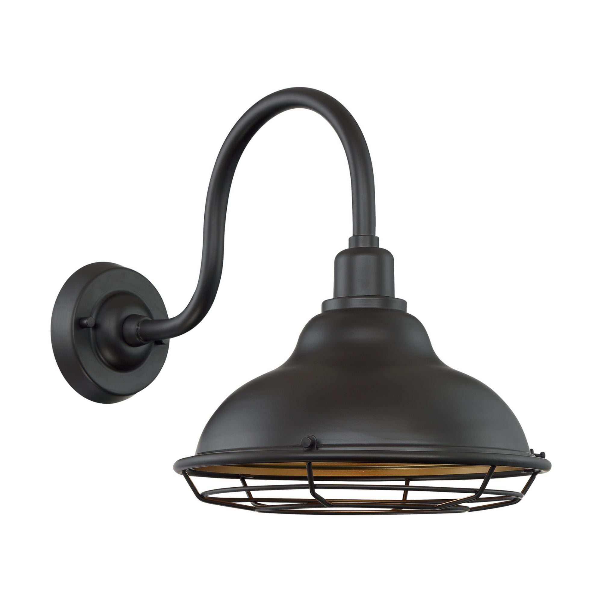 Newbridge 14" Outdoor Wall Mount, Dark Bronze / Gold Finish - Bees Lighting