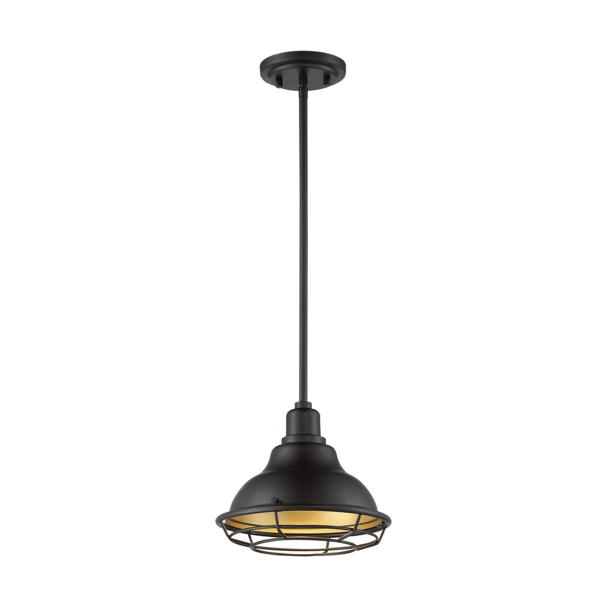 Newbridge 10" Pendant, Dark Bronze / Gold Finish - Bees Lighting