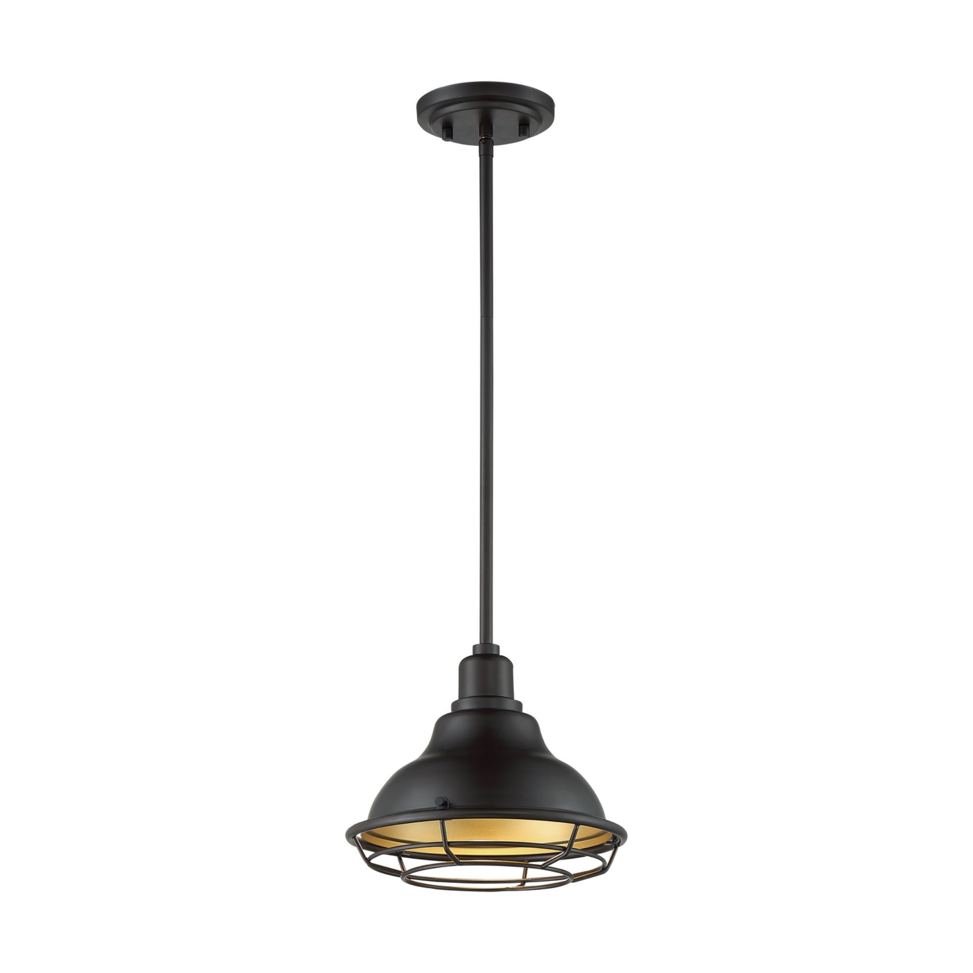 Newbridge 10" Pendant, Dark Bronze / Gold Finish - Bees Lighting