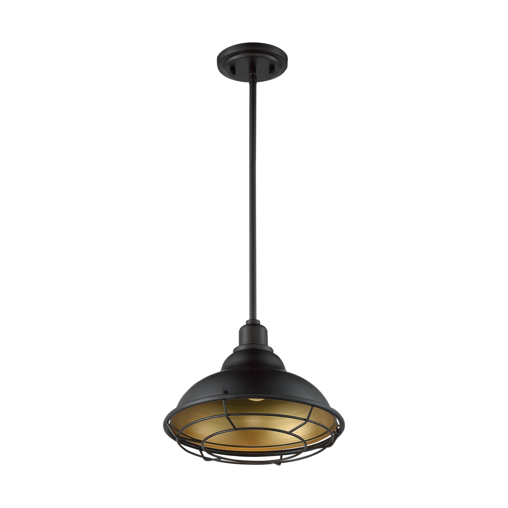 Newbridge 12" Pendant, Dark Bronze / Gold Finish - Bees Lighting