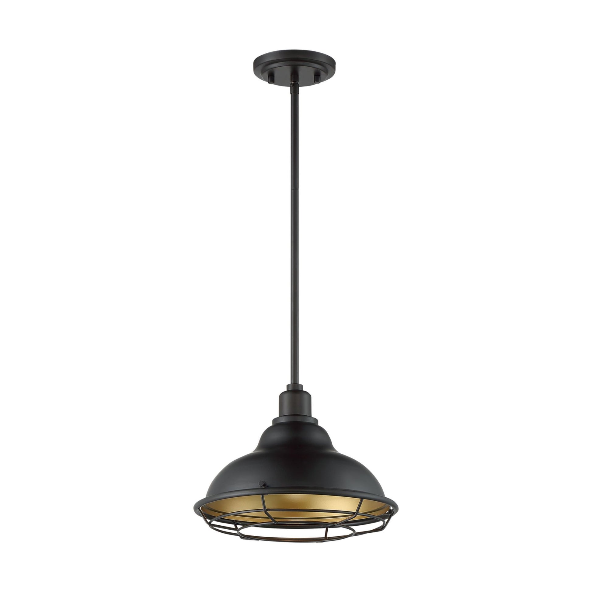 Newbridge 12" Pendant, Dark Bronze / Gold Finish - Bees Lighting