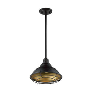 Newbridge 12" Pendant, Dark Bronze / Gold Finish - Bees Lighting